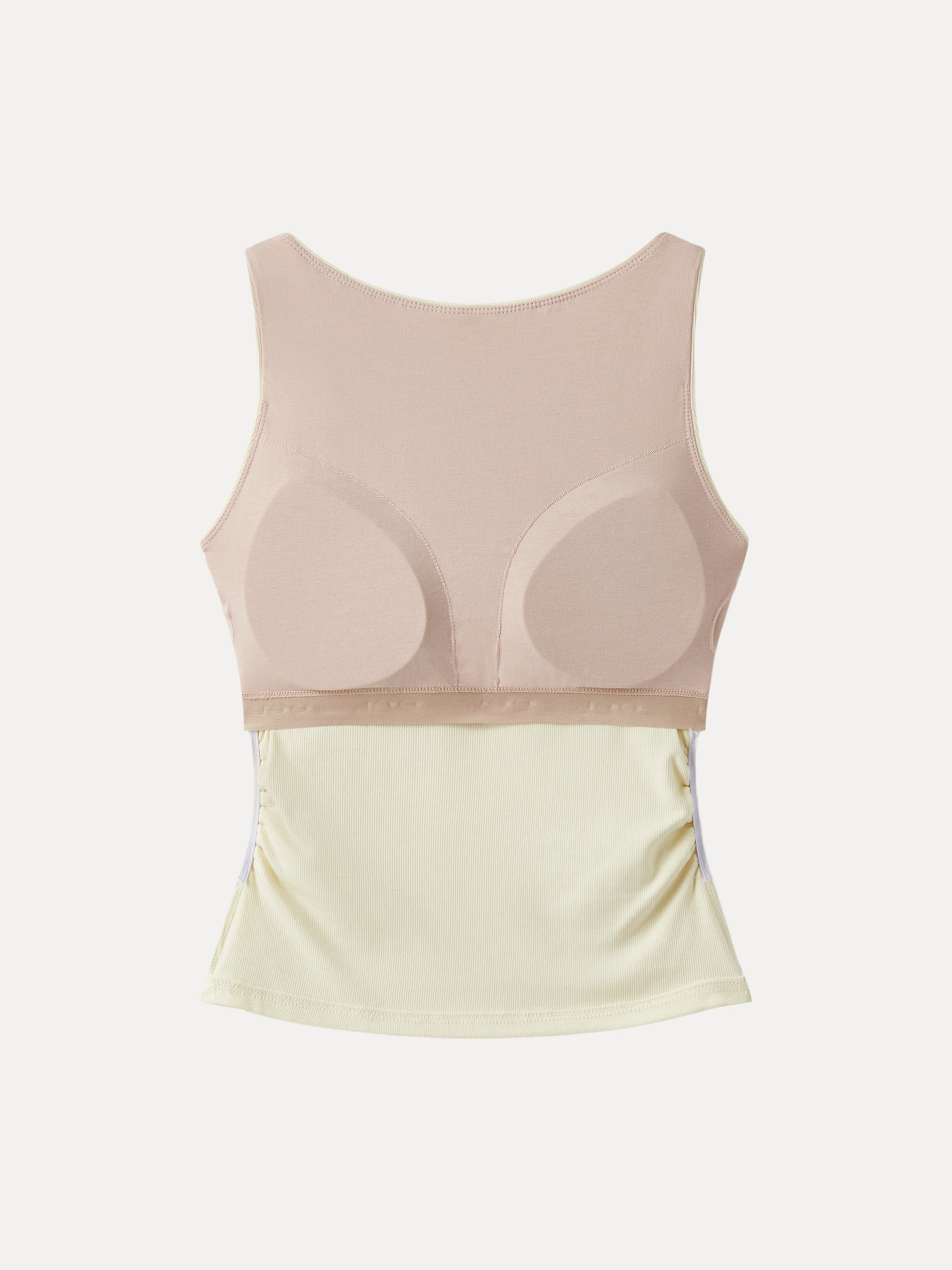 2-Piece Set Elastic Open-Back Bra Tank