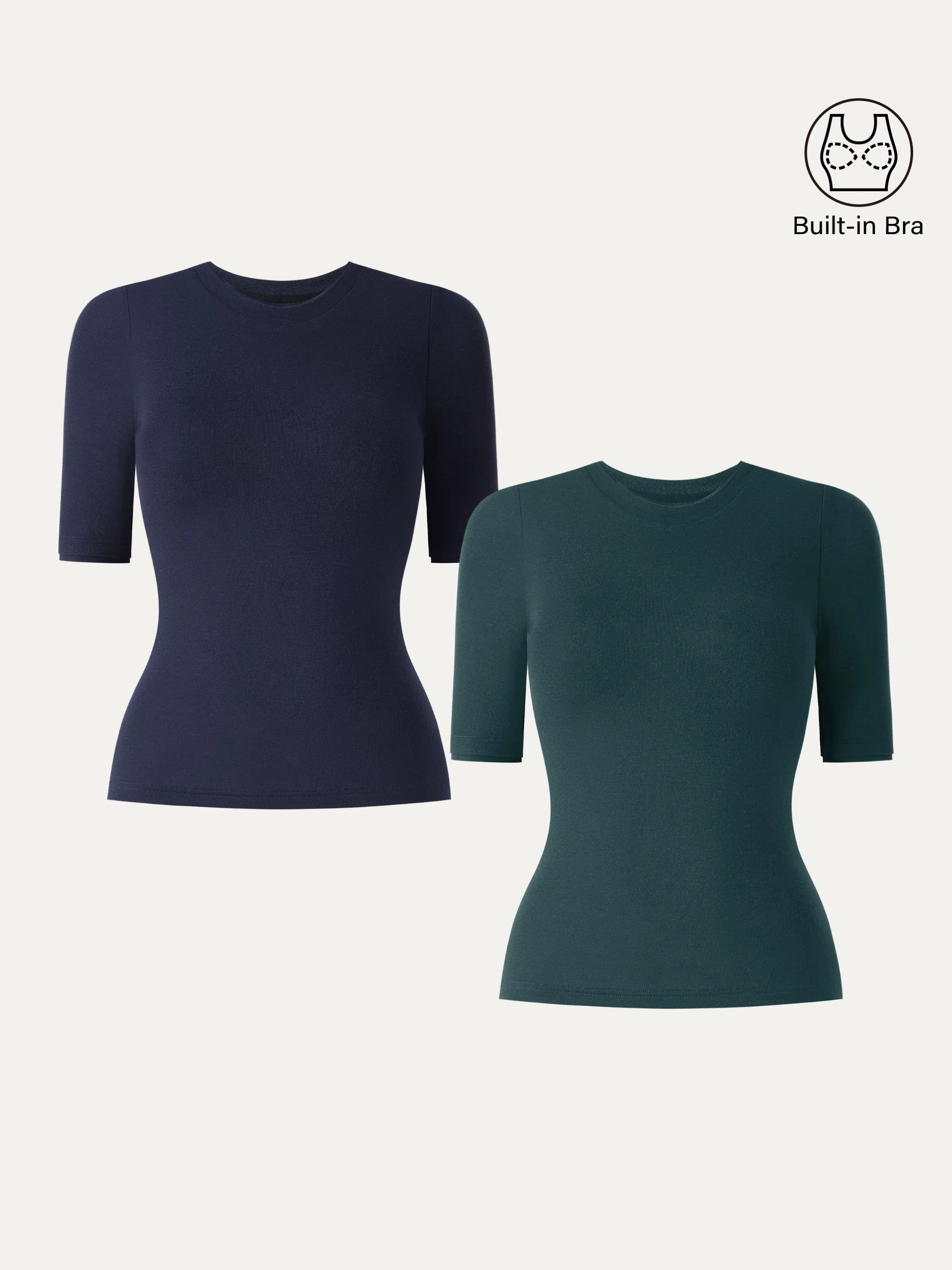 Lyocell Cashmere Crewneck Layered Cuff Brami