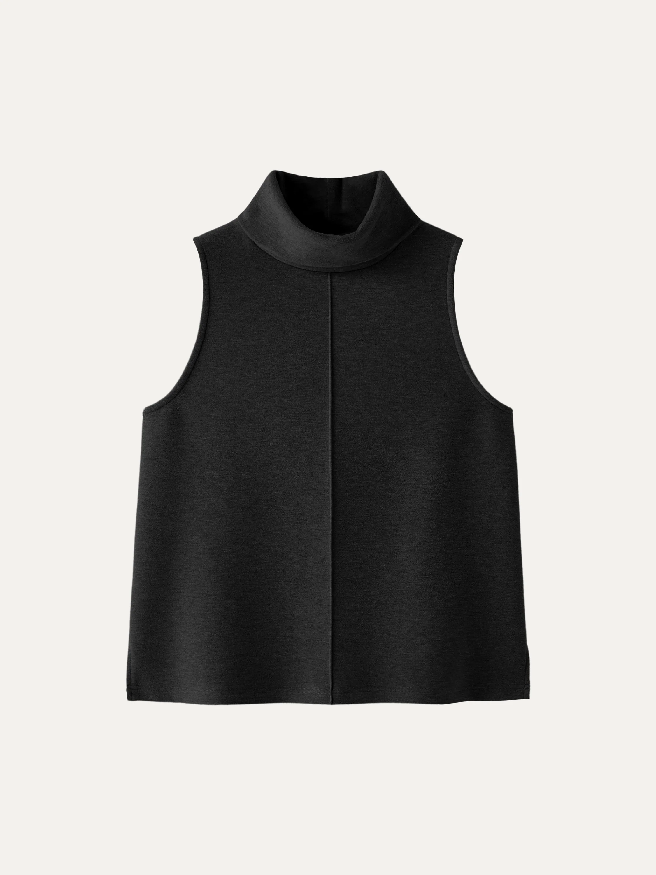 Turtleneck Split-Hem Top