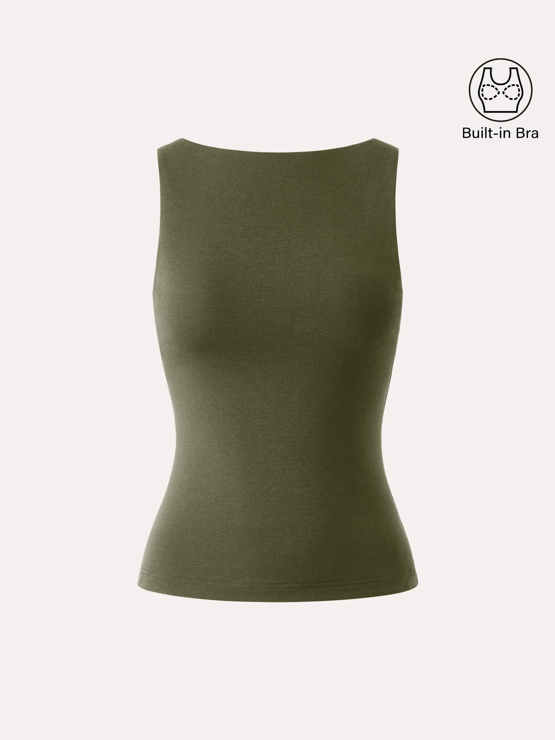 Soft Boatneck Breathable Bra Tank