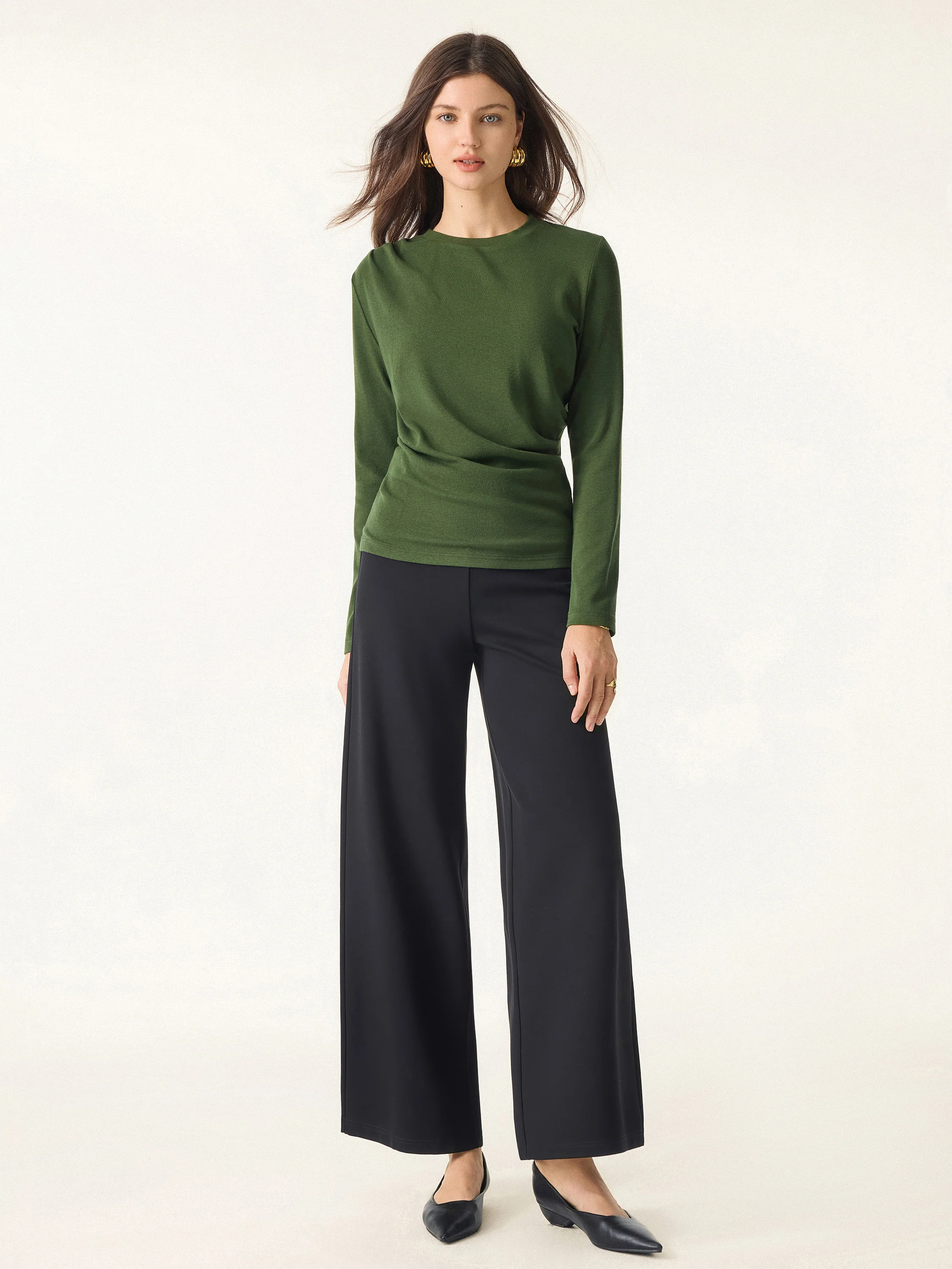 Warm Light Crewneck Tucked Top