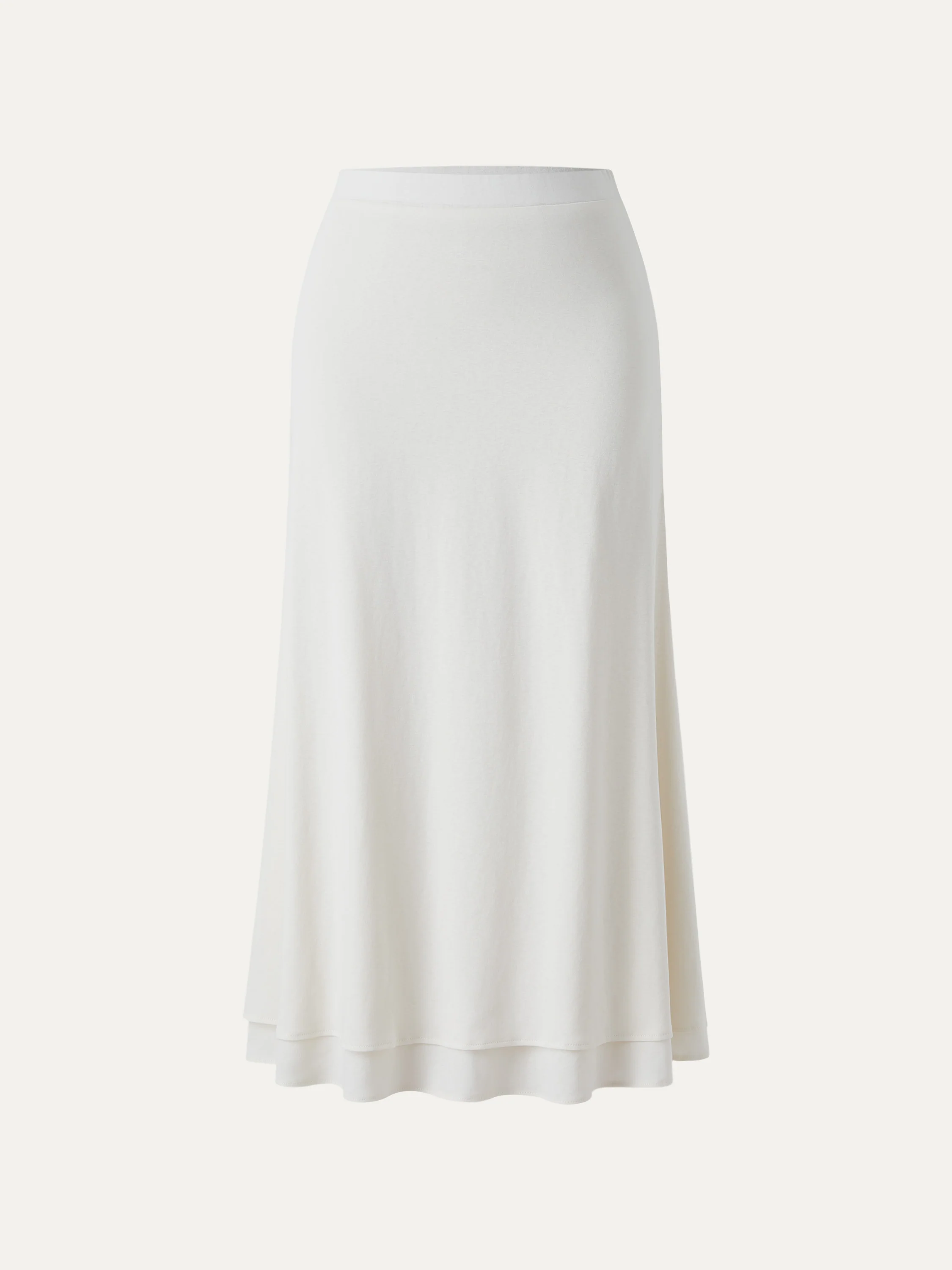 Flowy Cotton-linen Midi Flared Skirt