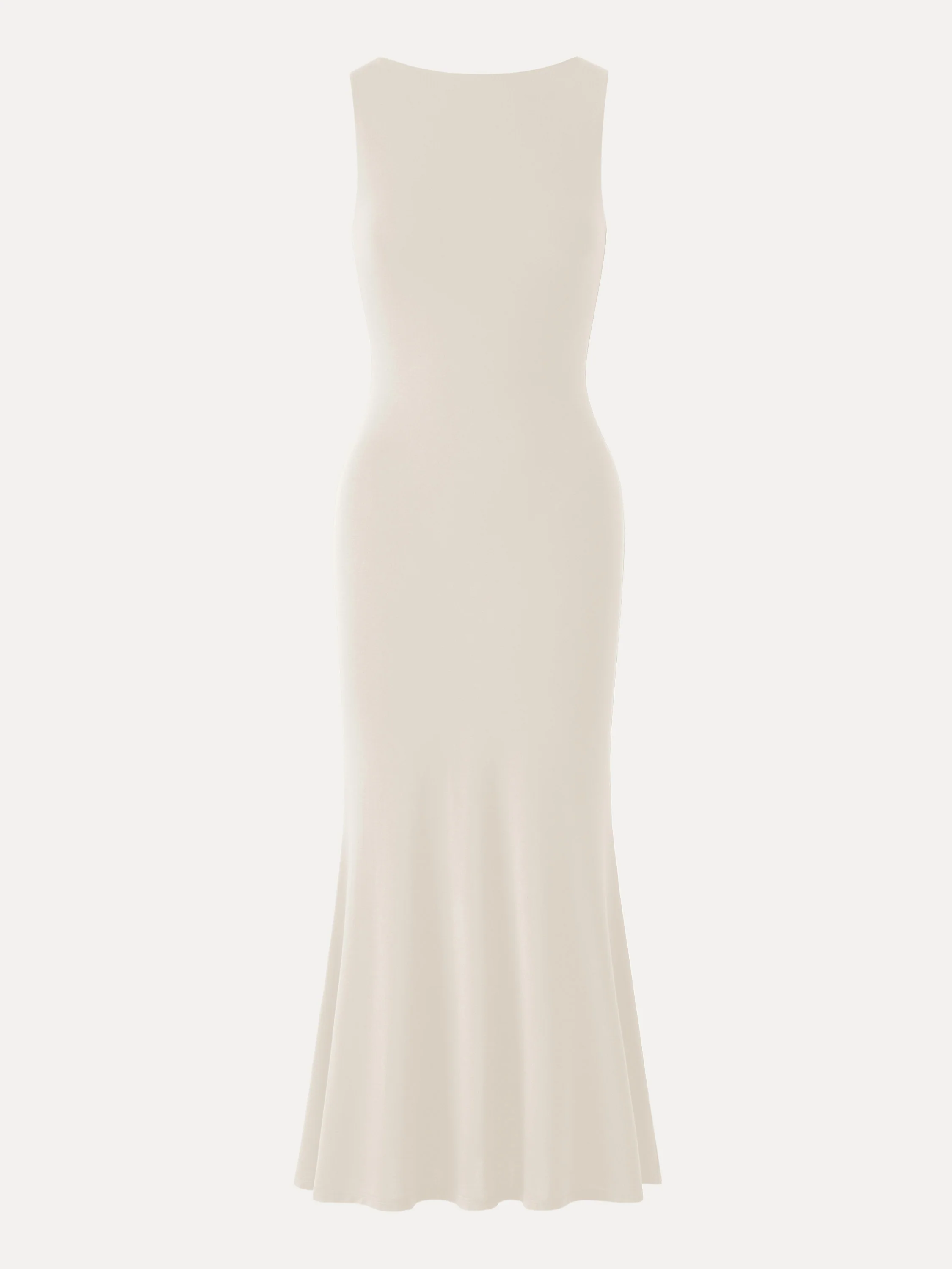 Effortless Boatneck Mermaid Maxi Dress