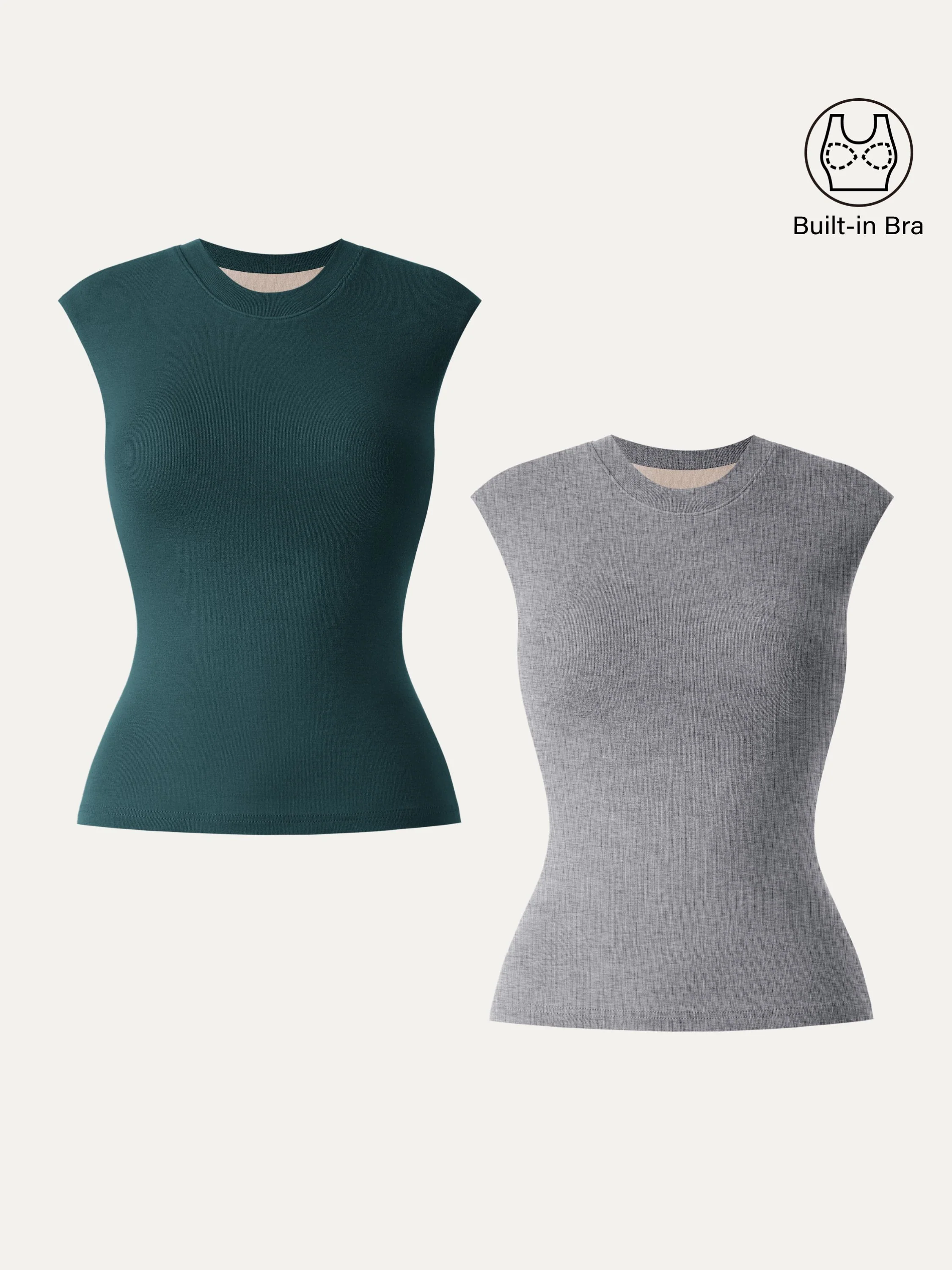 Lyocell Cashmere Crew Neck Wide Shoulder Bralette