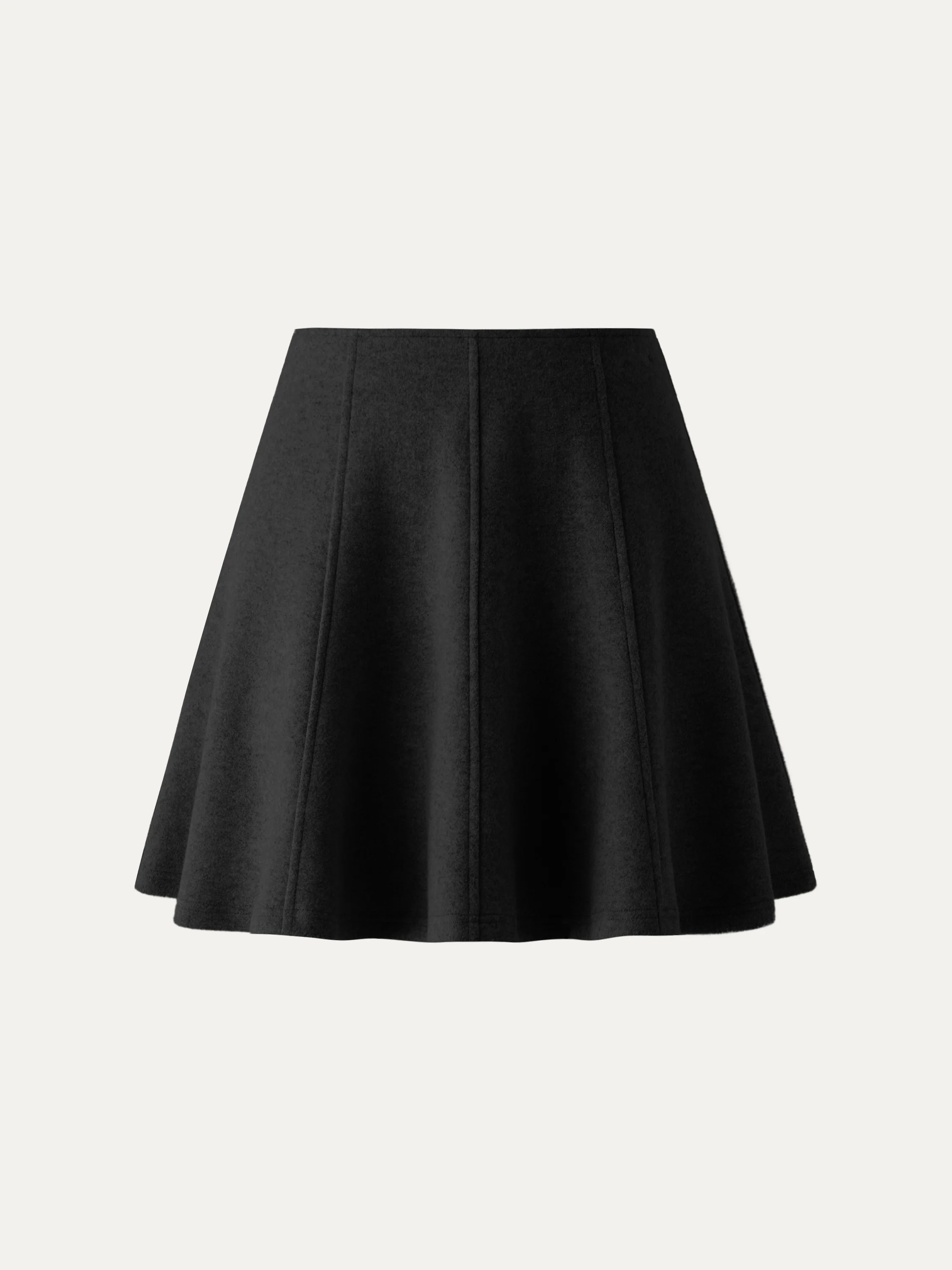 High-Waisted Flared Hem Mini Skirt