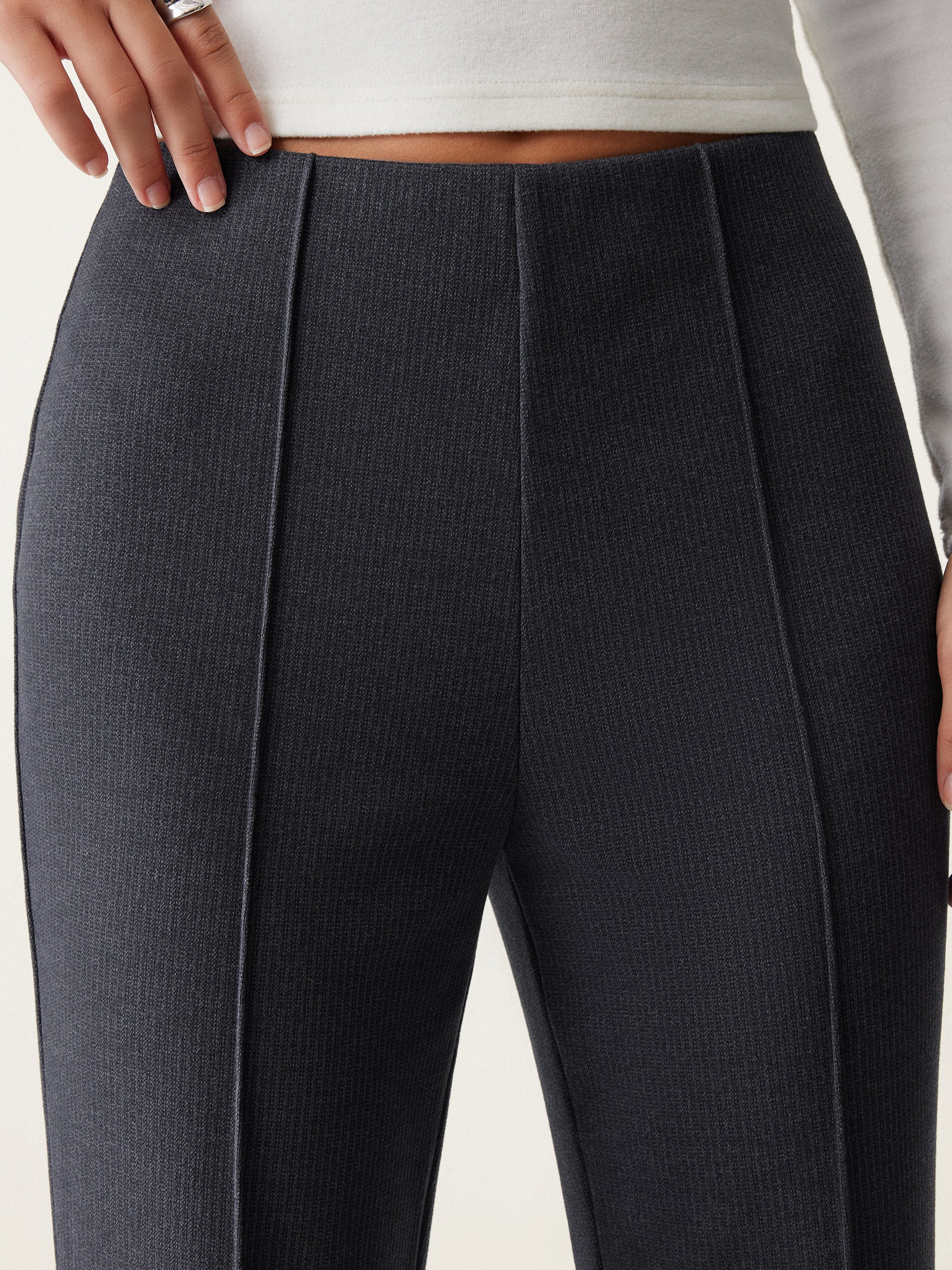 Pull-On Cropped Flare Pants