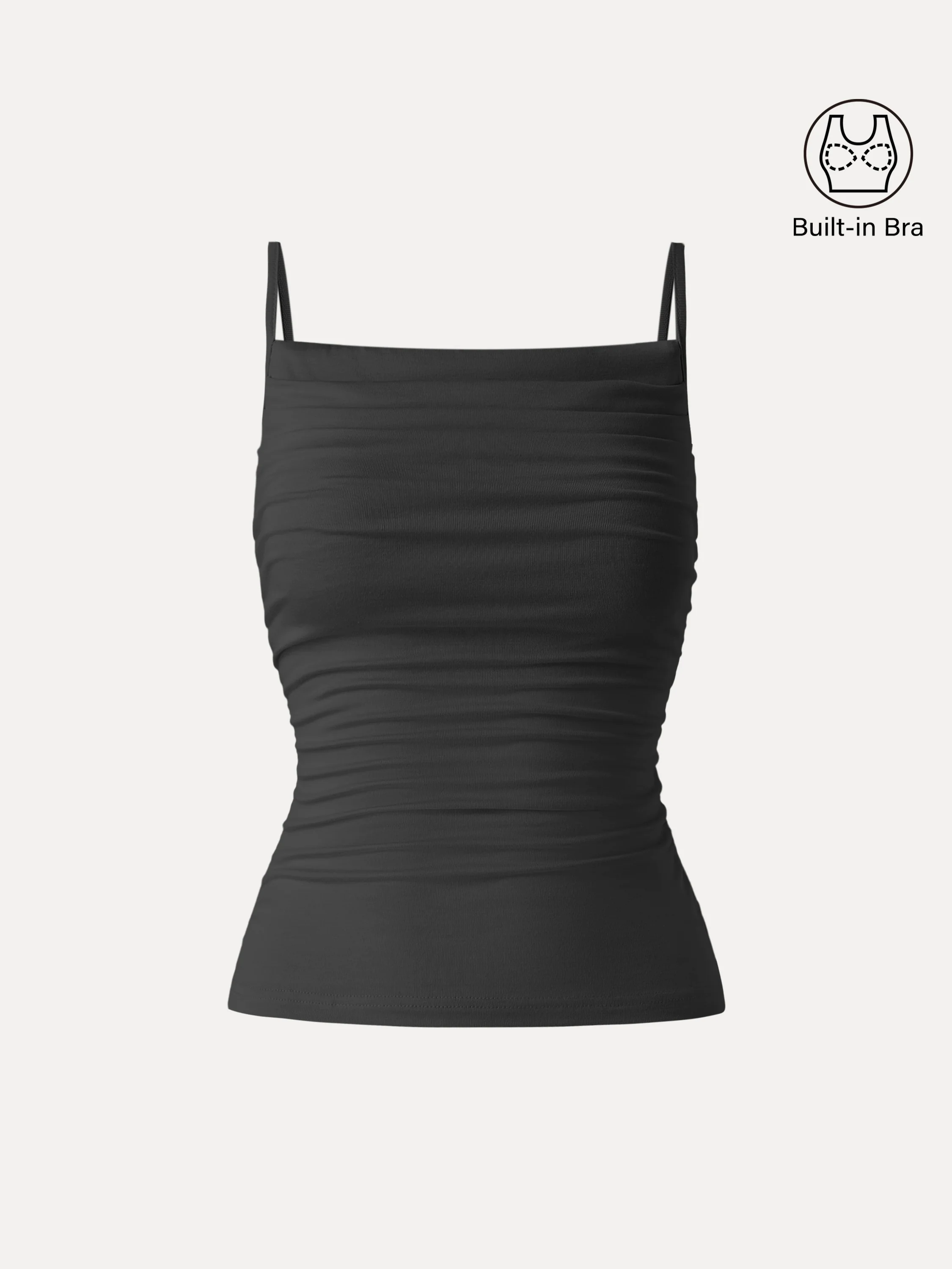 Adjustable Spaghetti Straps Side Ruched Breathable Bra