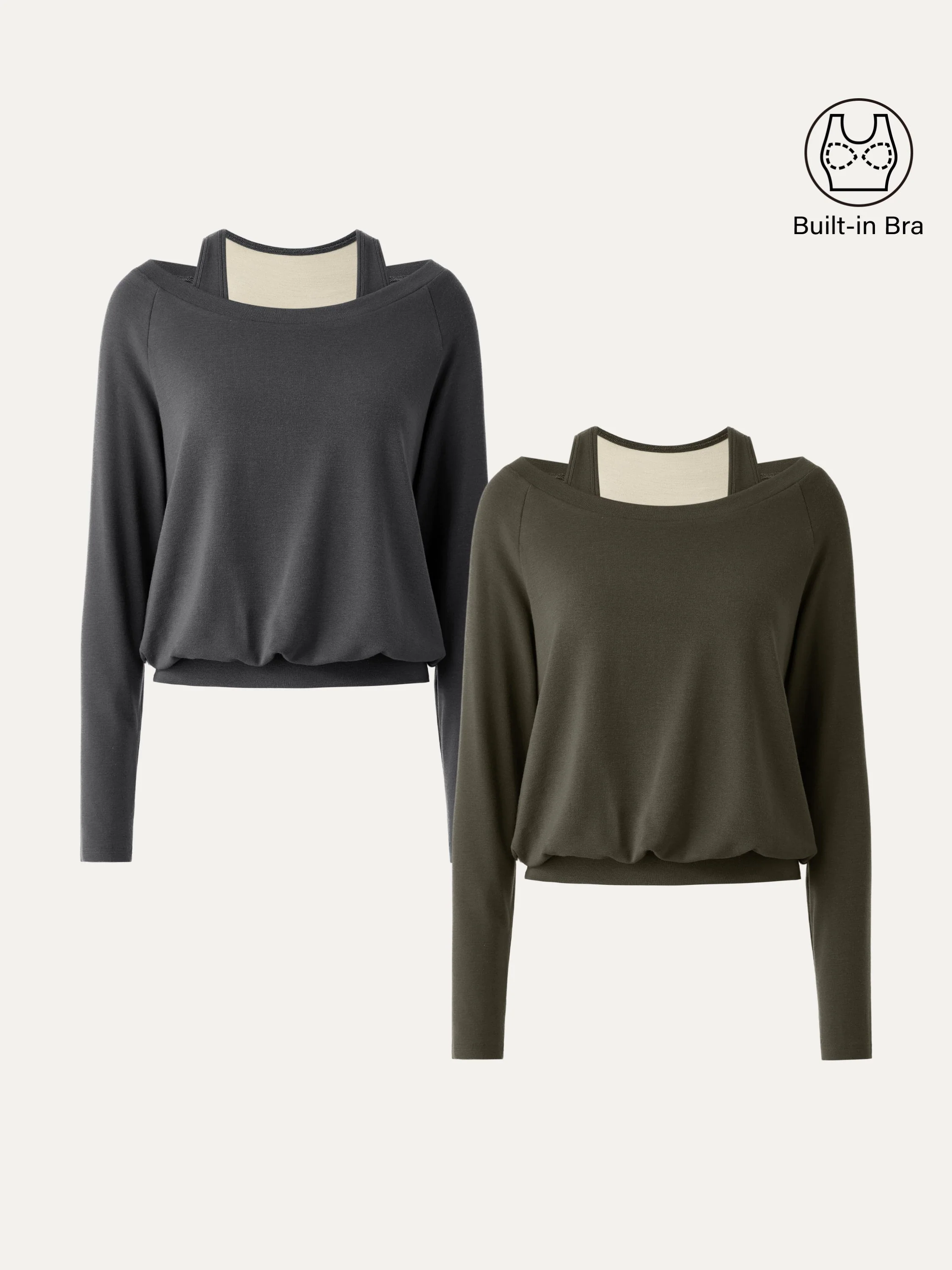 2-Piece Set Heat-Resistant Multi-Wear Layering Bra Top