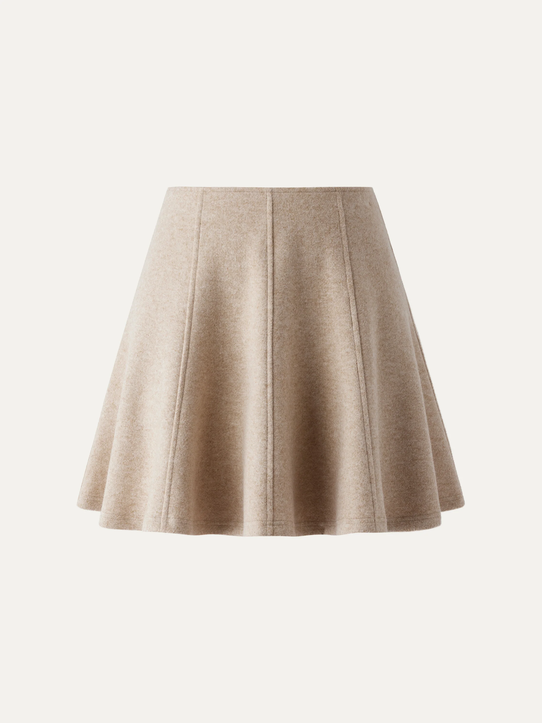 High-Waisted Flared Hem Mini Skirt