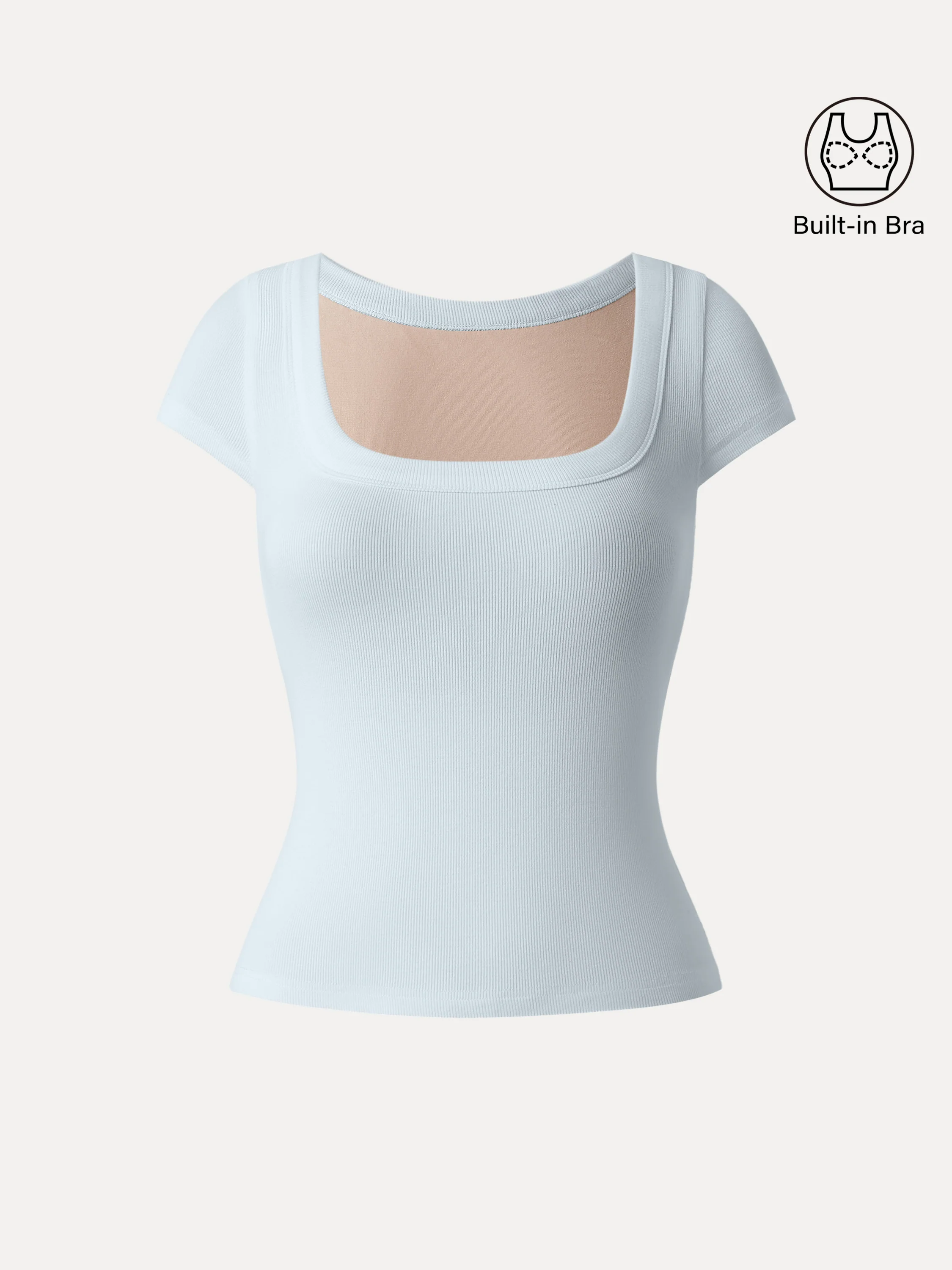 Stretchable Cotton Square Neck Cap Sleeve Bra