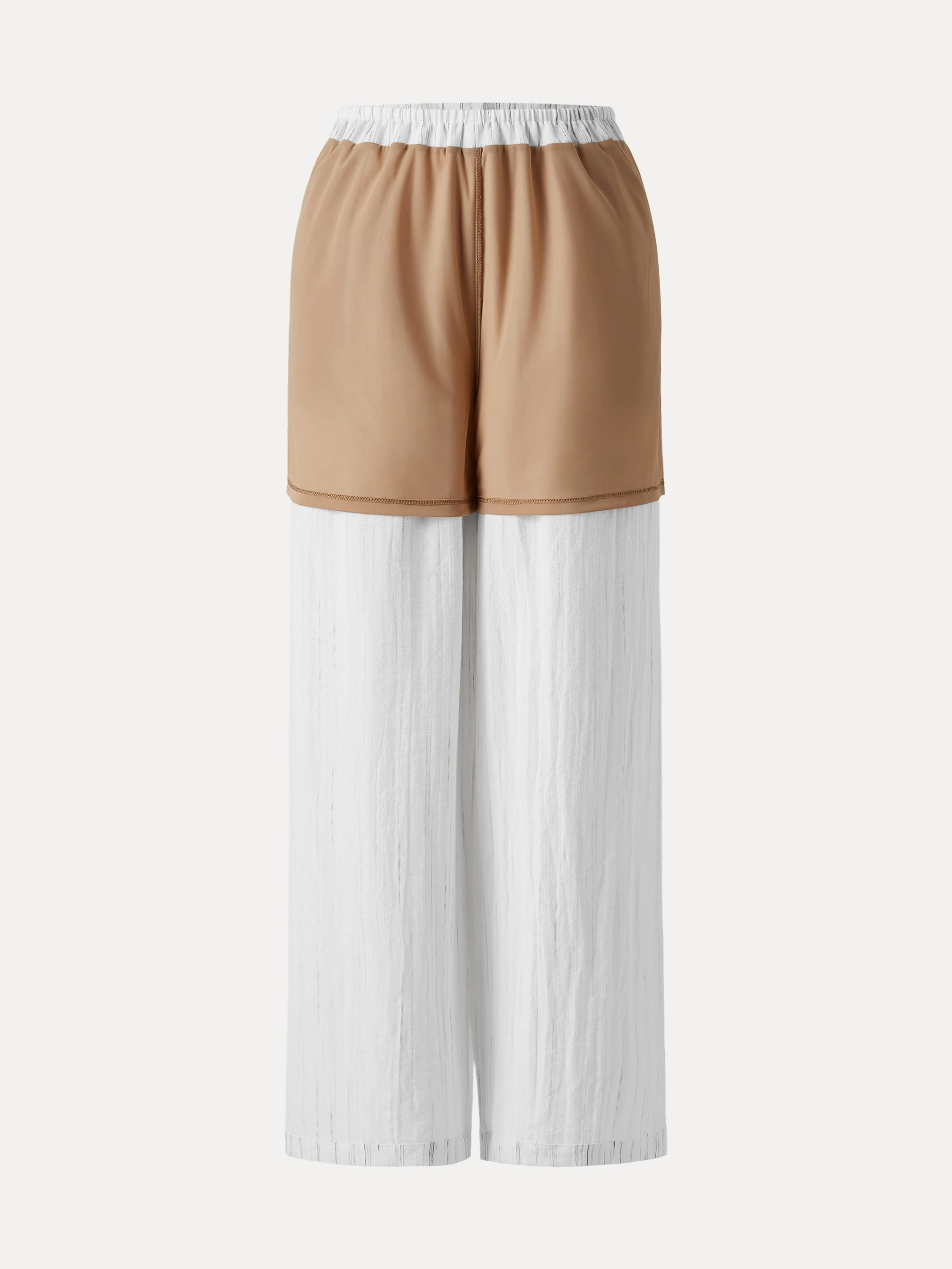 Classic Summer Striped Wide-Leg Pants with Pockets