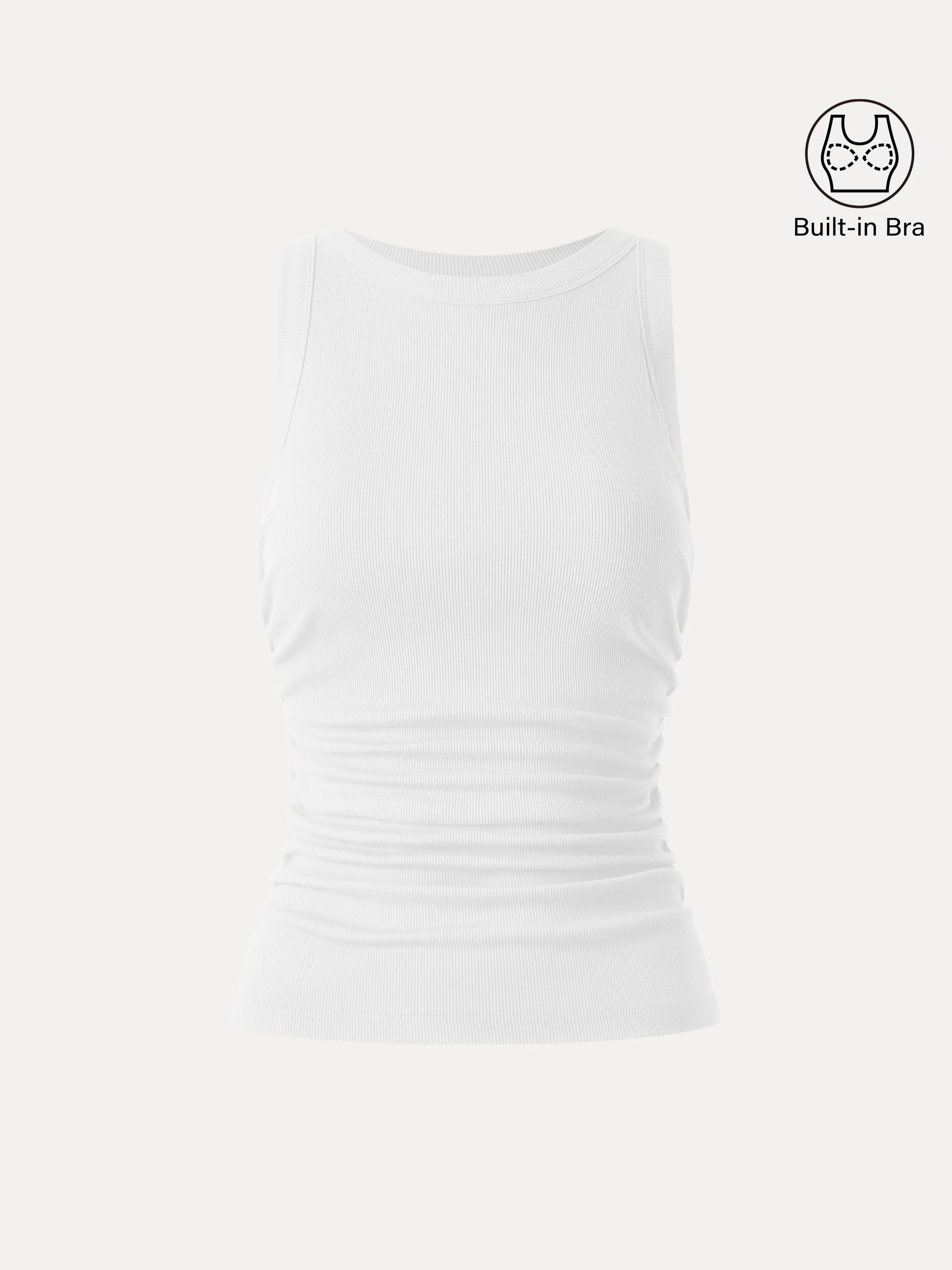 Crewneck Side Ruched Brami Tank