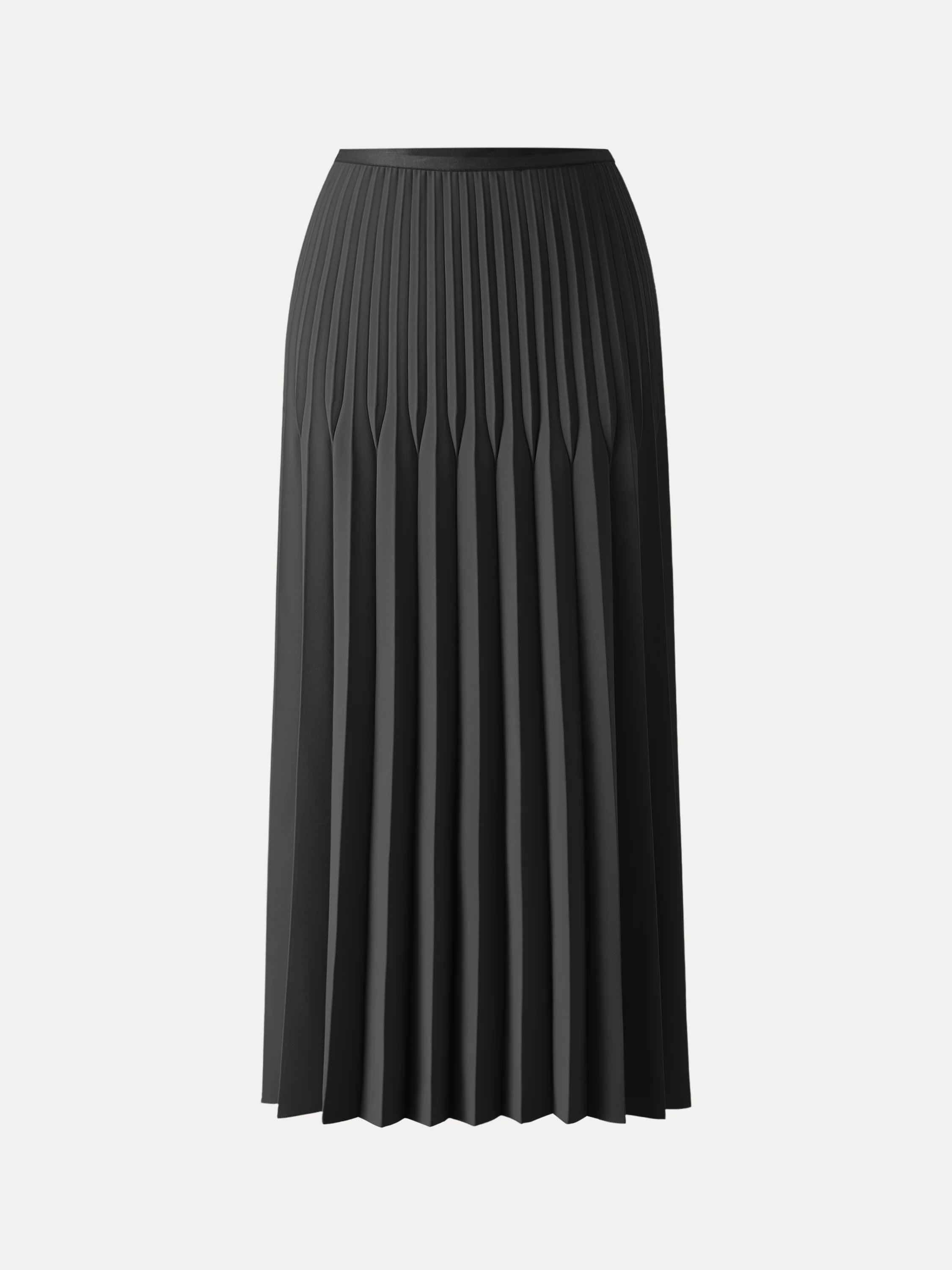 Twisted Pleated A-line Midi Skirt