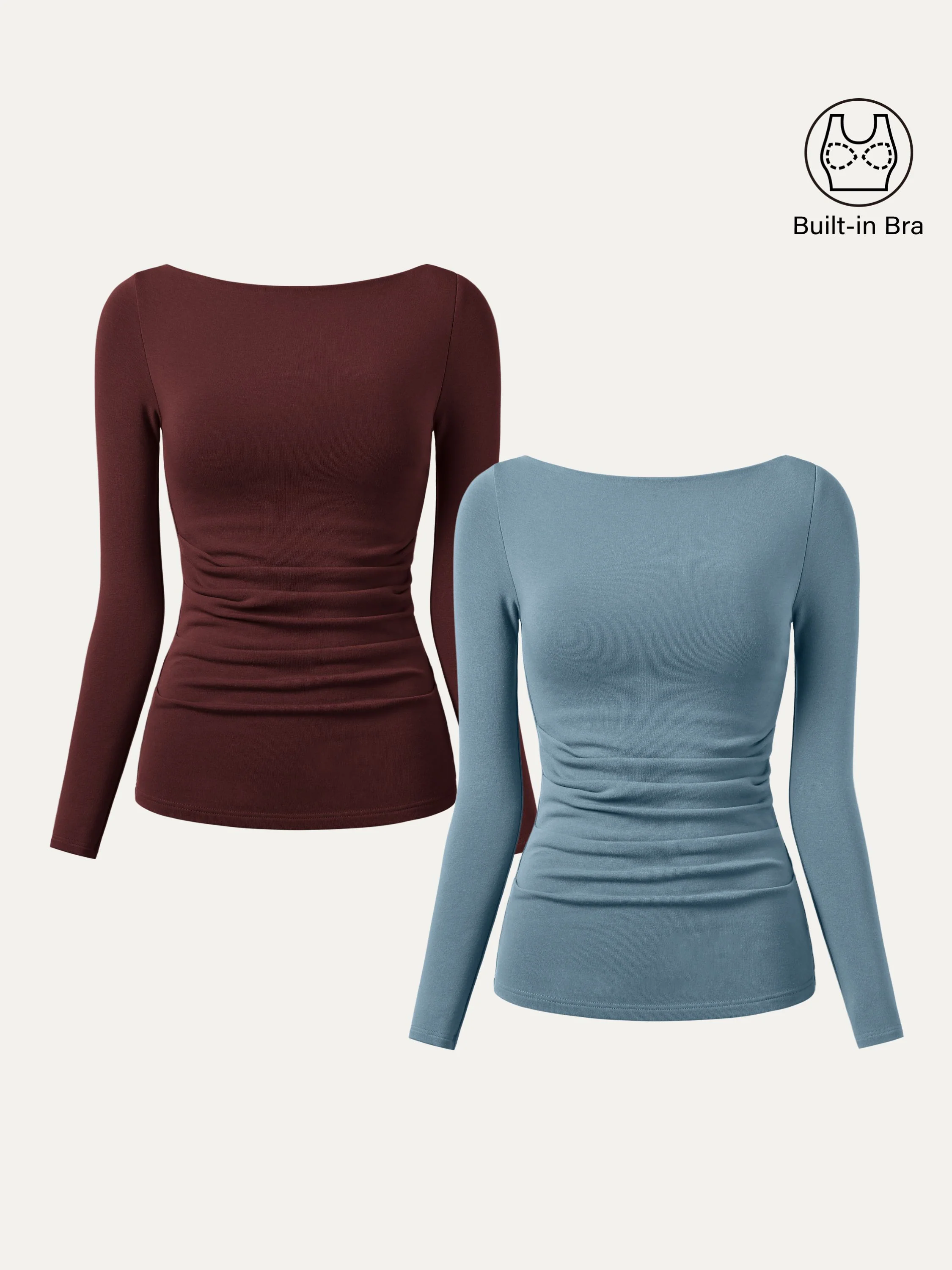 Boatneck Tucked Bra Top