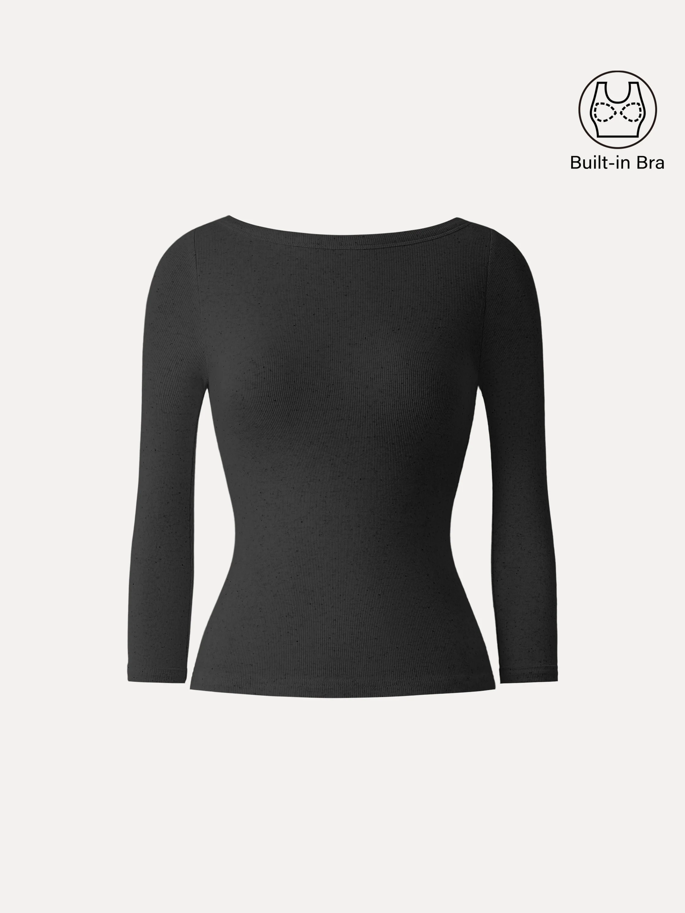 Boatneck 3/4 Sleeve Brami Top