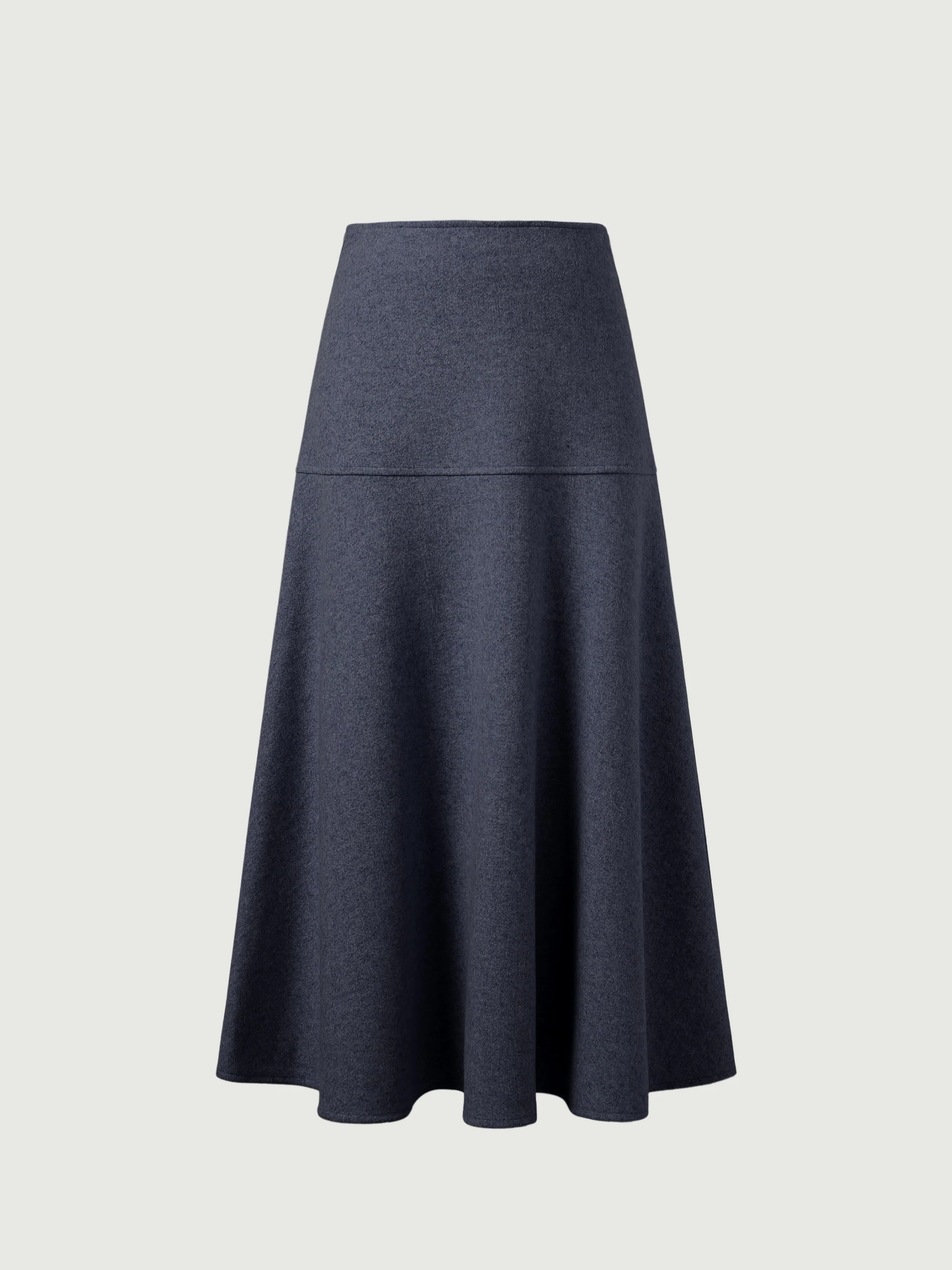 Wool-like Flared Long Skirt