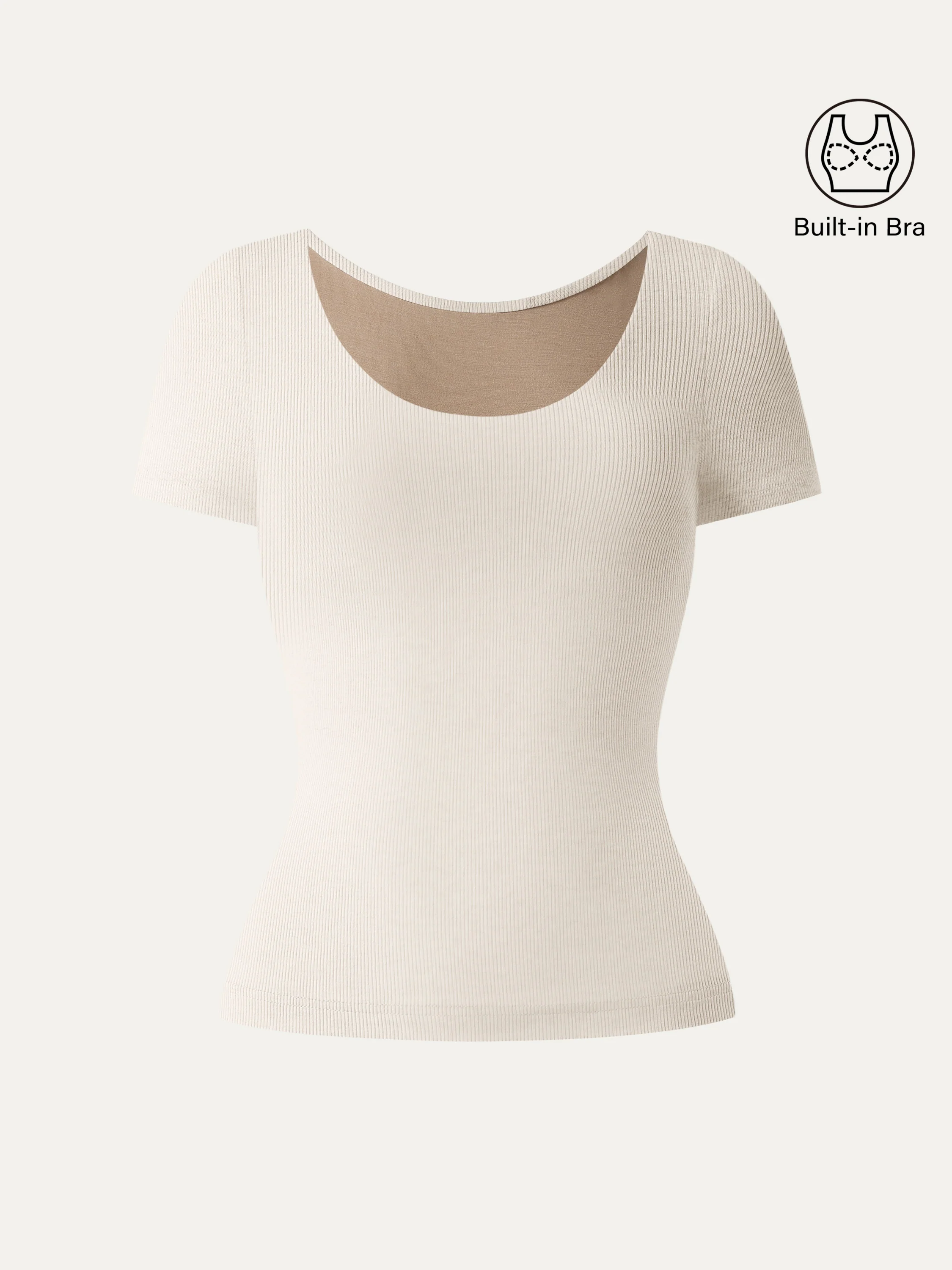 Scoop Neck Short Sleeve Cotton New Airy Brami