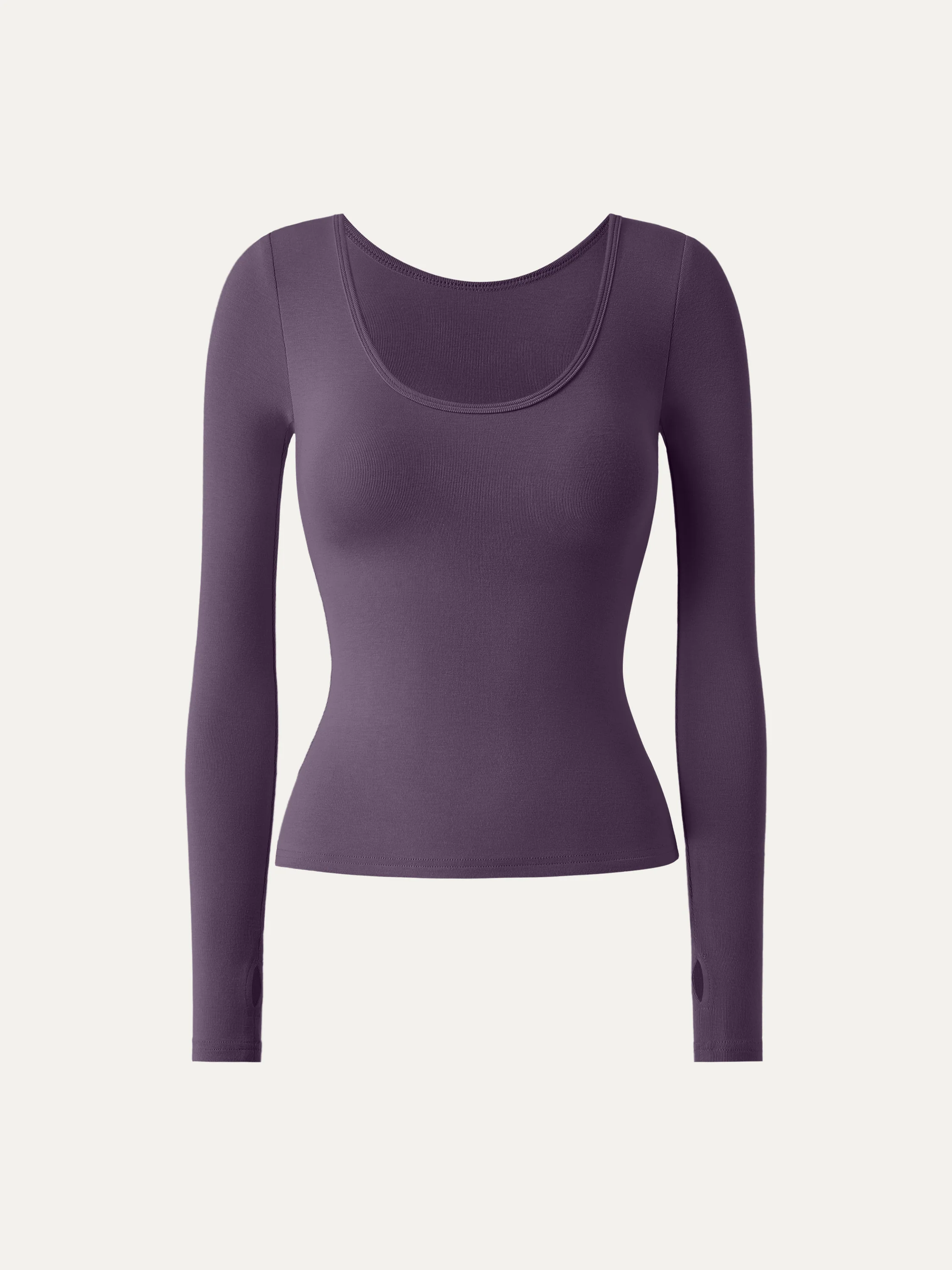 Lyocell Cashmere Multi-Wear Long Sleeve Top with Thumbholes