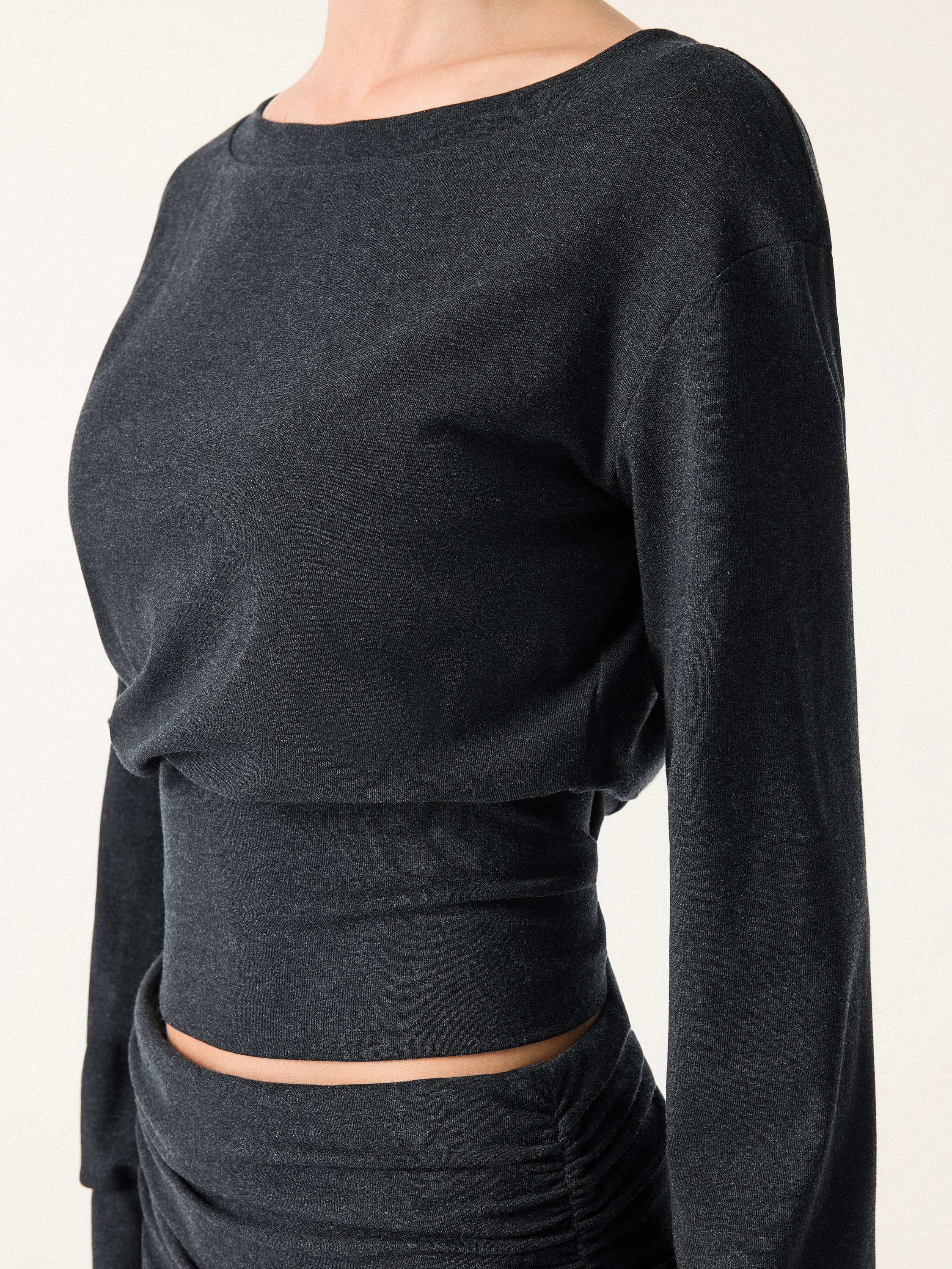 Non-itchy Wool Blend Boatneck Bra