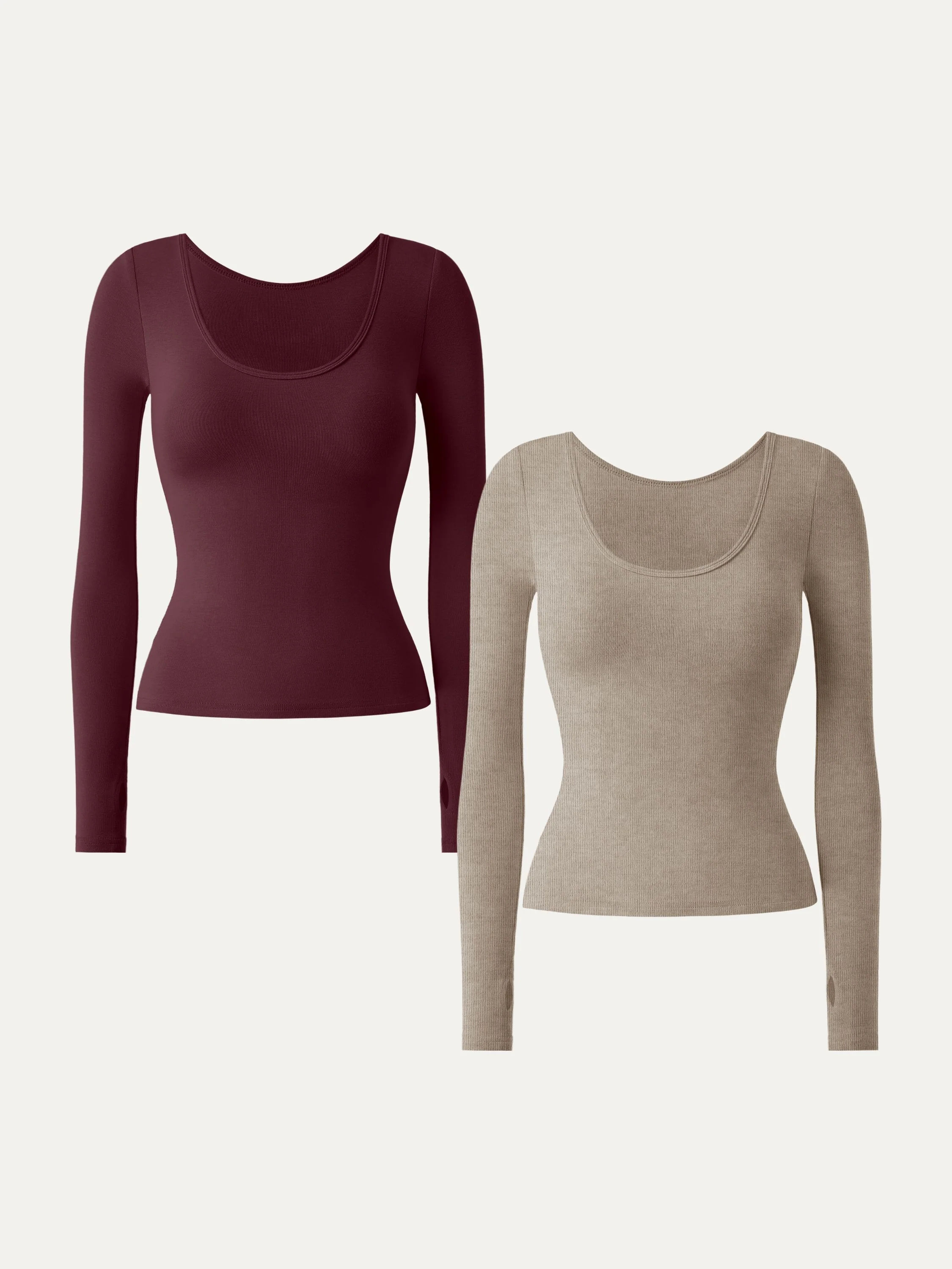 Lyocell Cashmere Multi-Wear Long Sleeve Top with Thumbholes