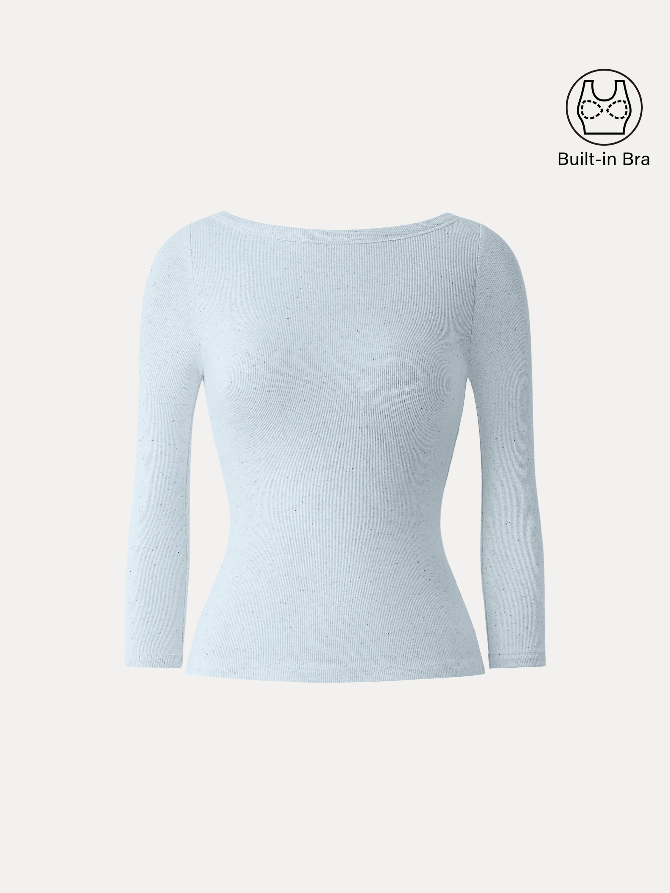 Boatneck 3/4 Sleeve Brami Top