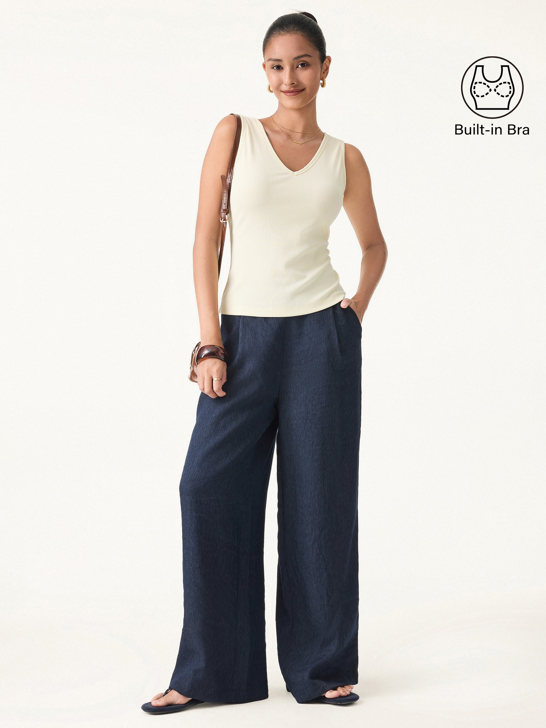 V-neck Sleeveless Brami Tank