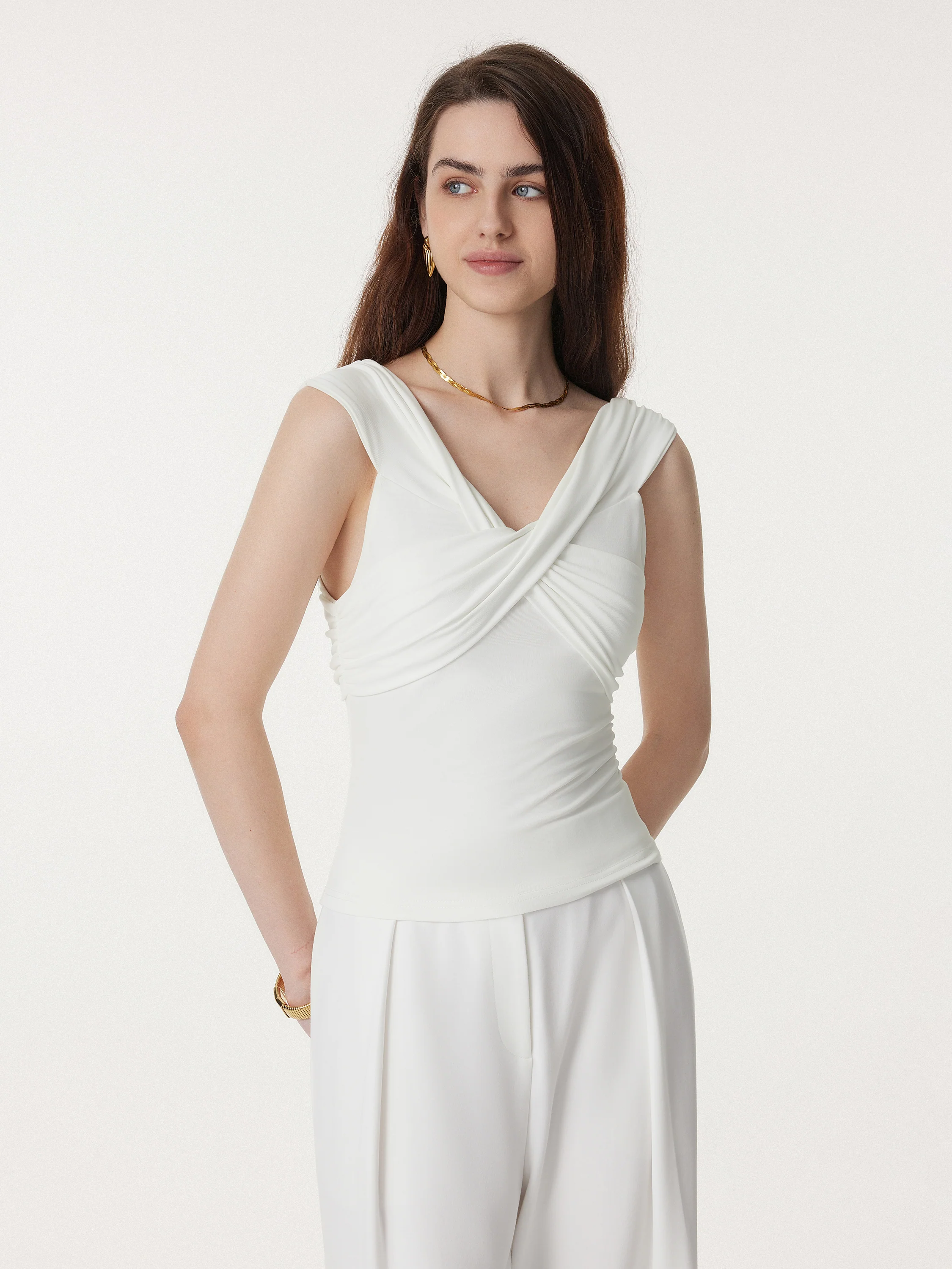 Criss Cross Off Shoulder New Airy Brami Top