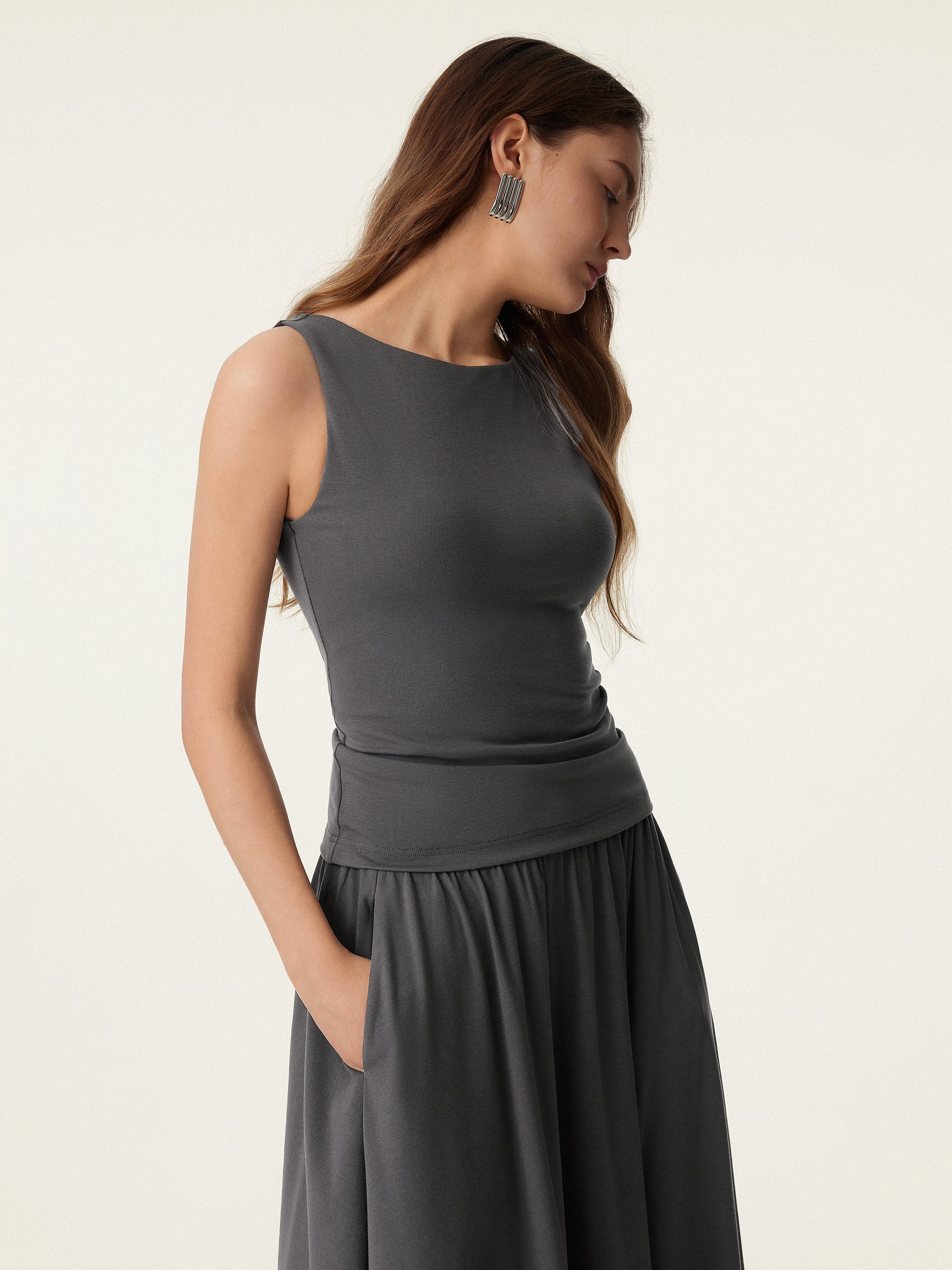 Soft Boatneck Breathable Bra Tank