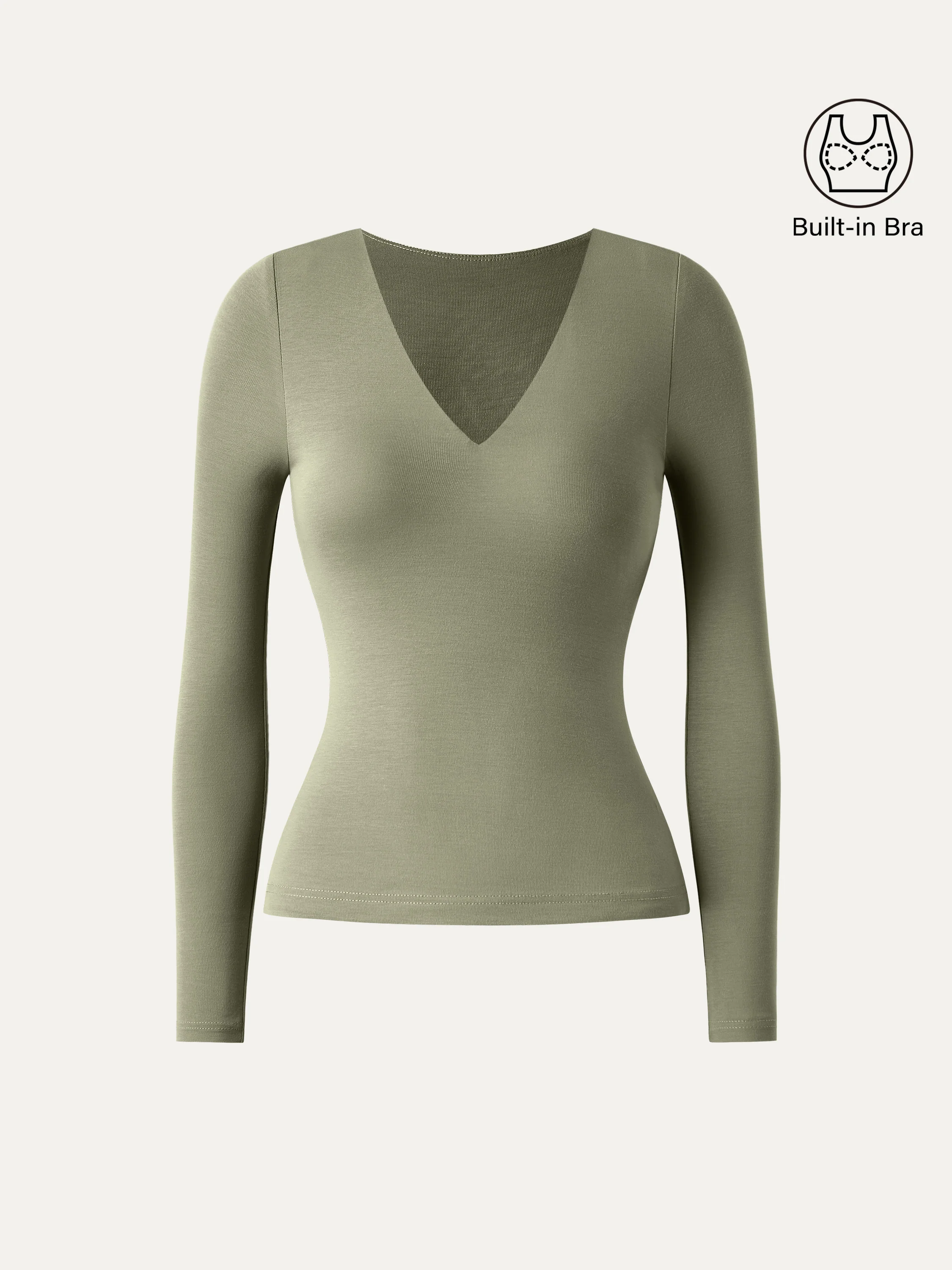 V-neck Long Sleeve Breathable Bra