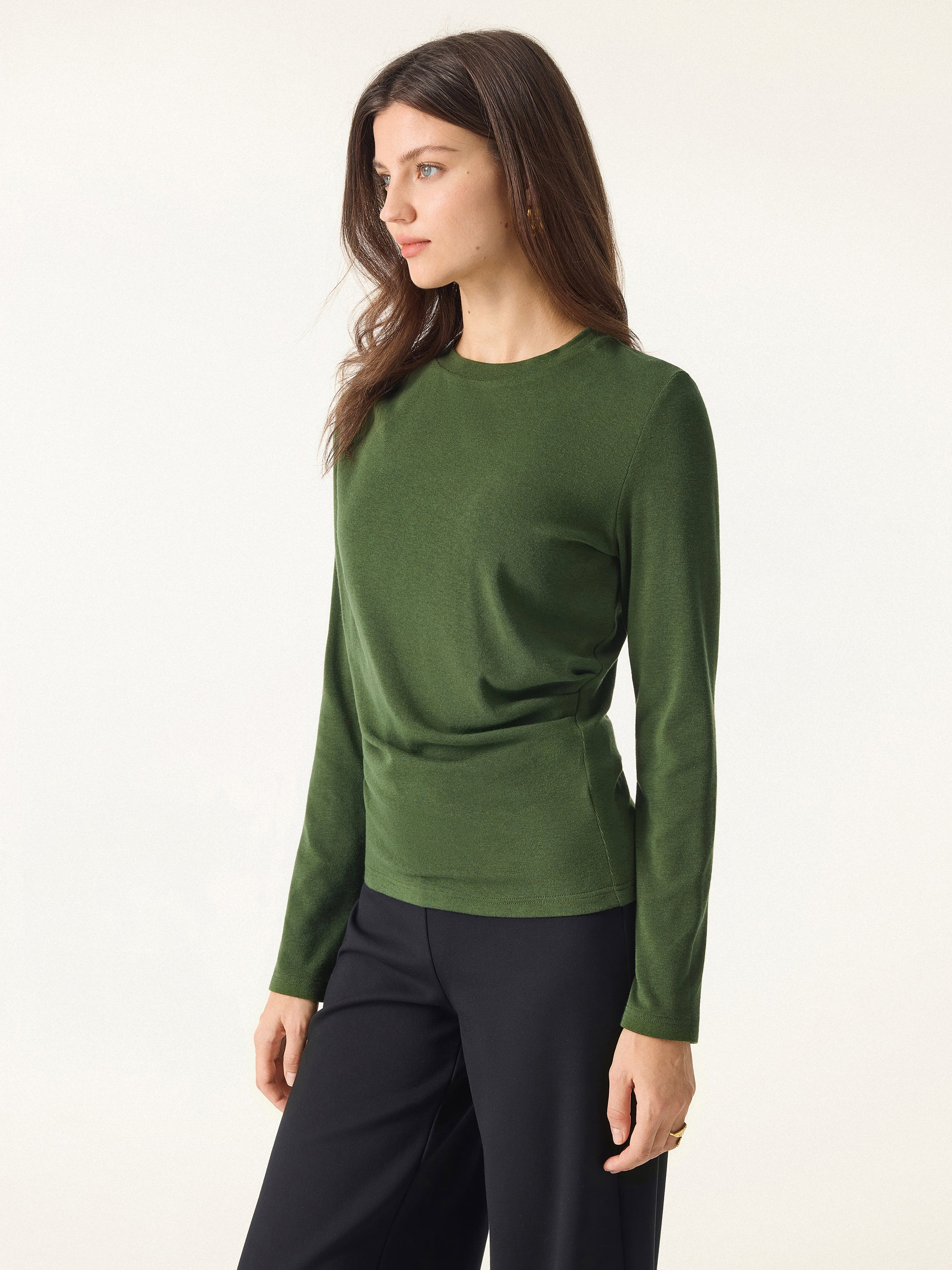 Warm Light Crewneck Tucked Top