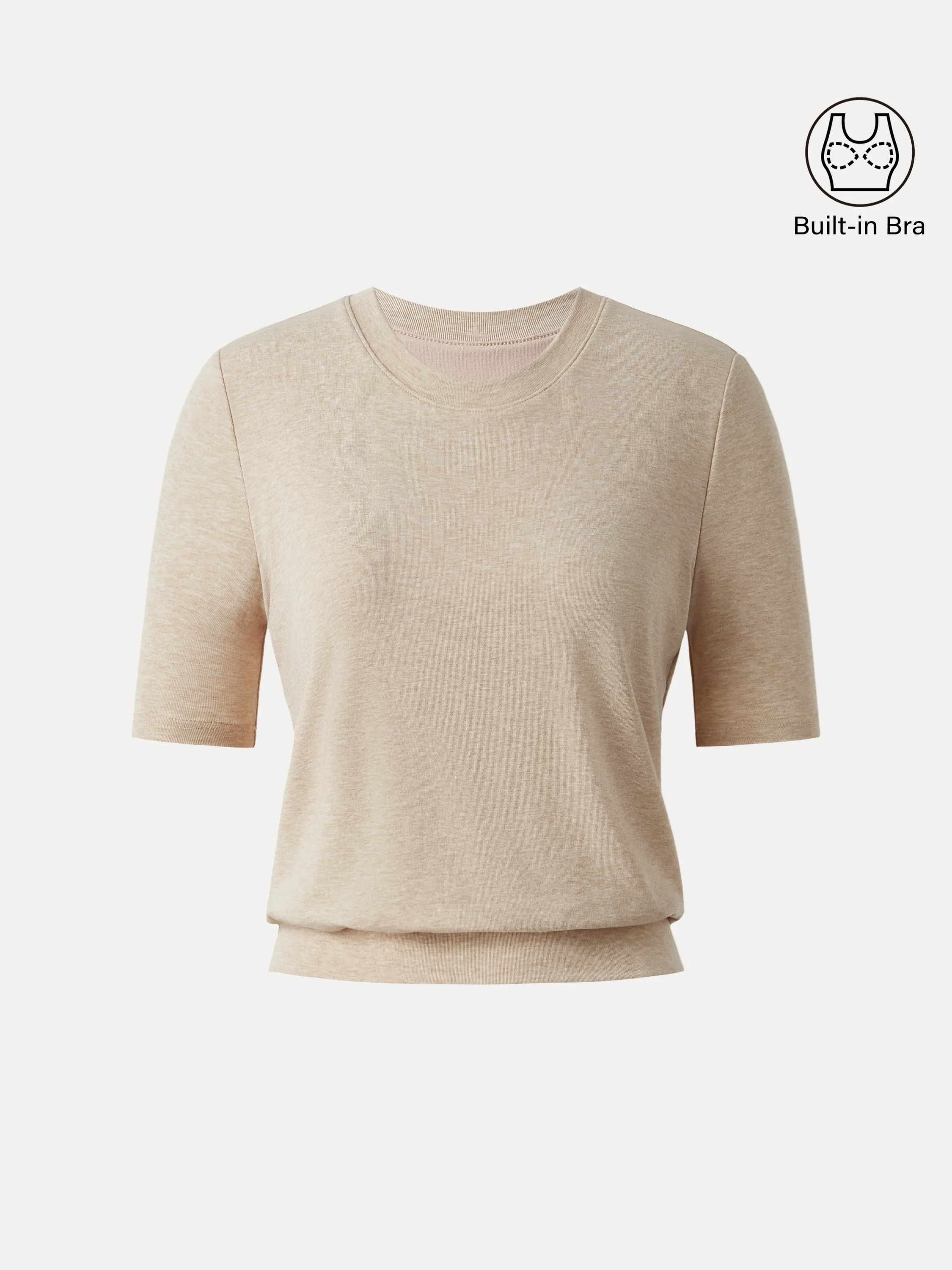 Lyocell Wool Crewneck Bra with Banded Hem
