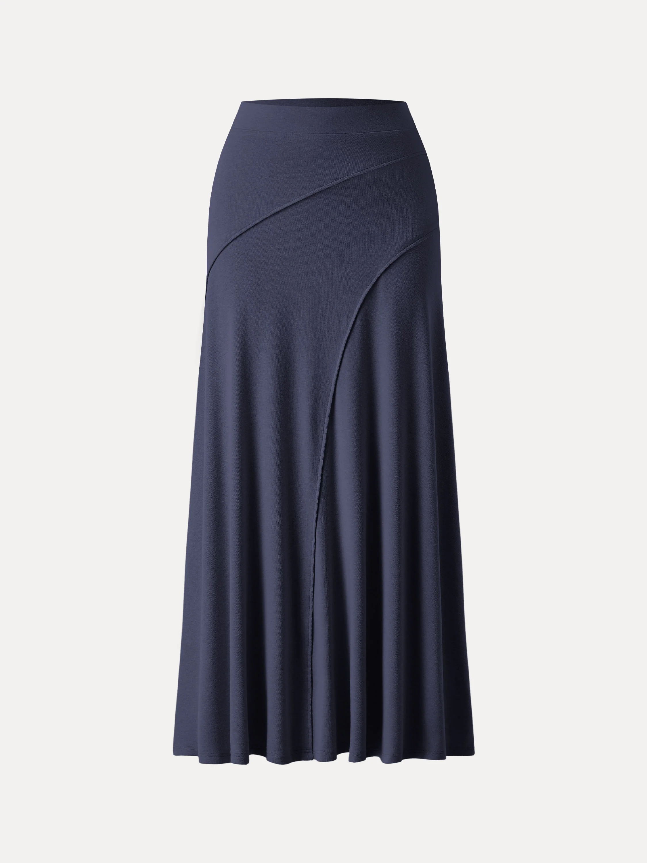Mid Rise Pull-on Flared Maxi Skirt