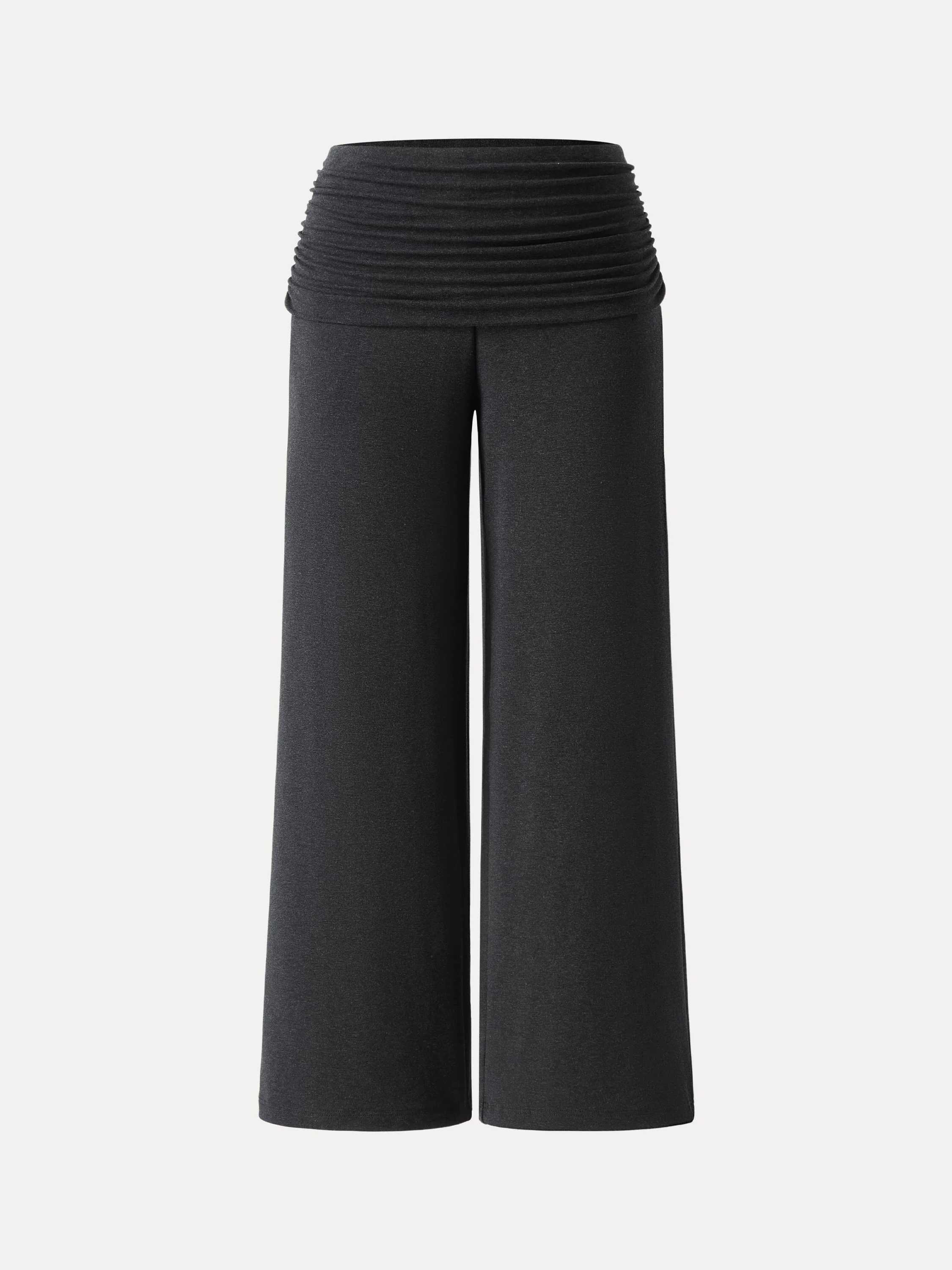 Non-itchy Wool Blend Drapey Wide-leg Pull-on Pants with Pockets