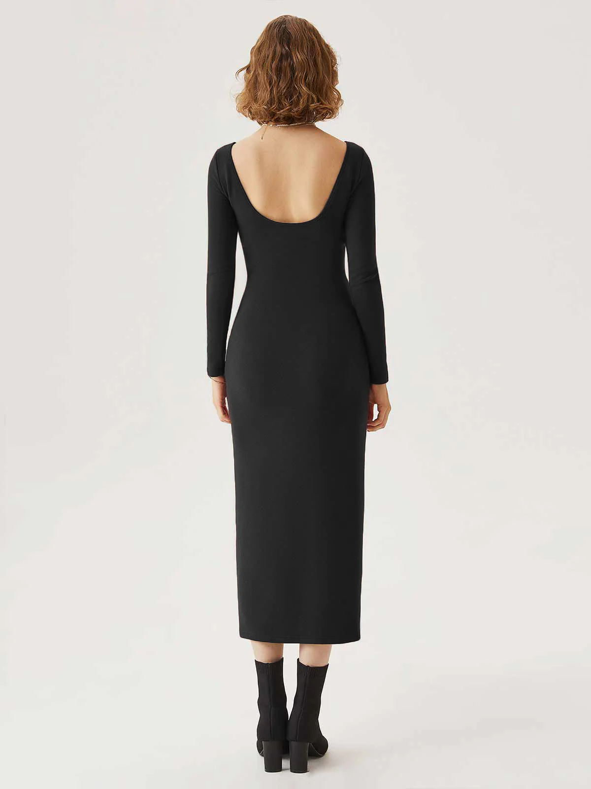 Open Back Mid-length Dress
