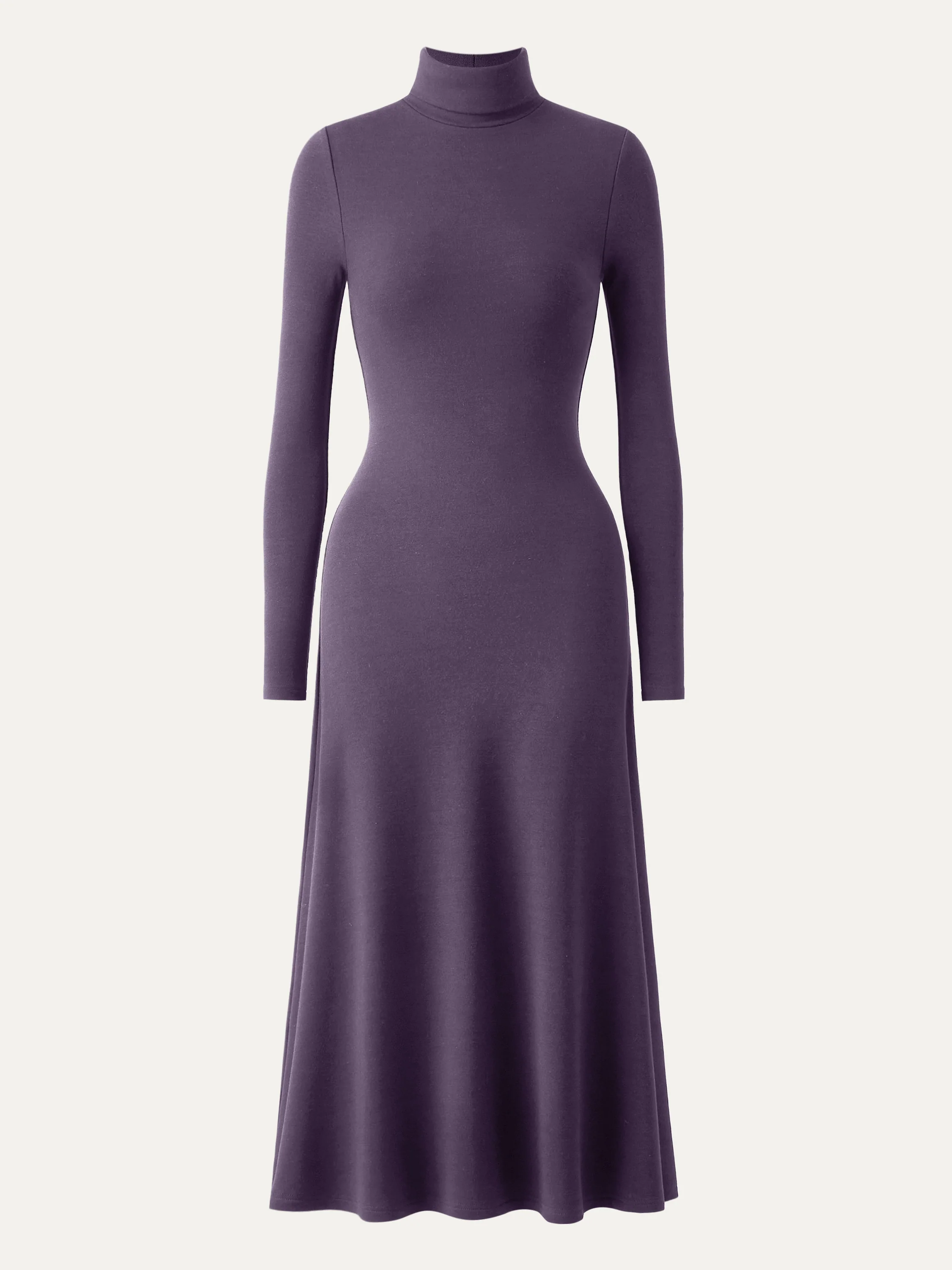Heated Turtleneck Midi Dress