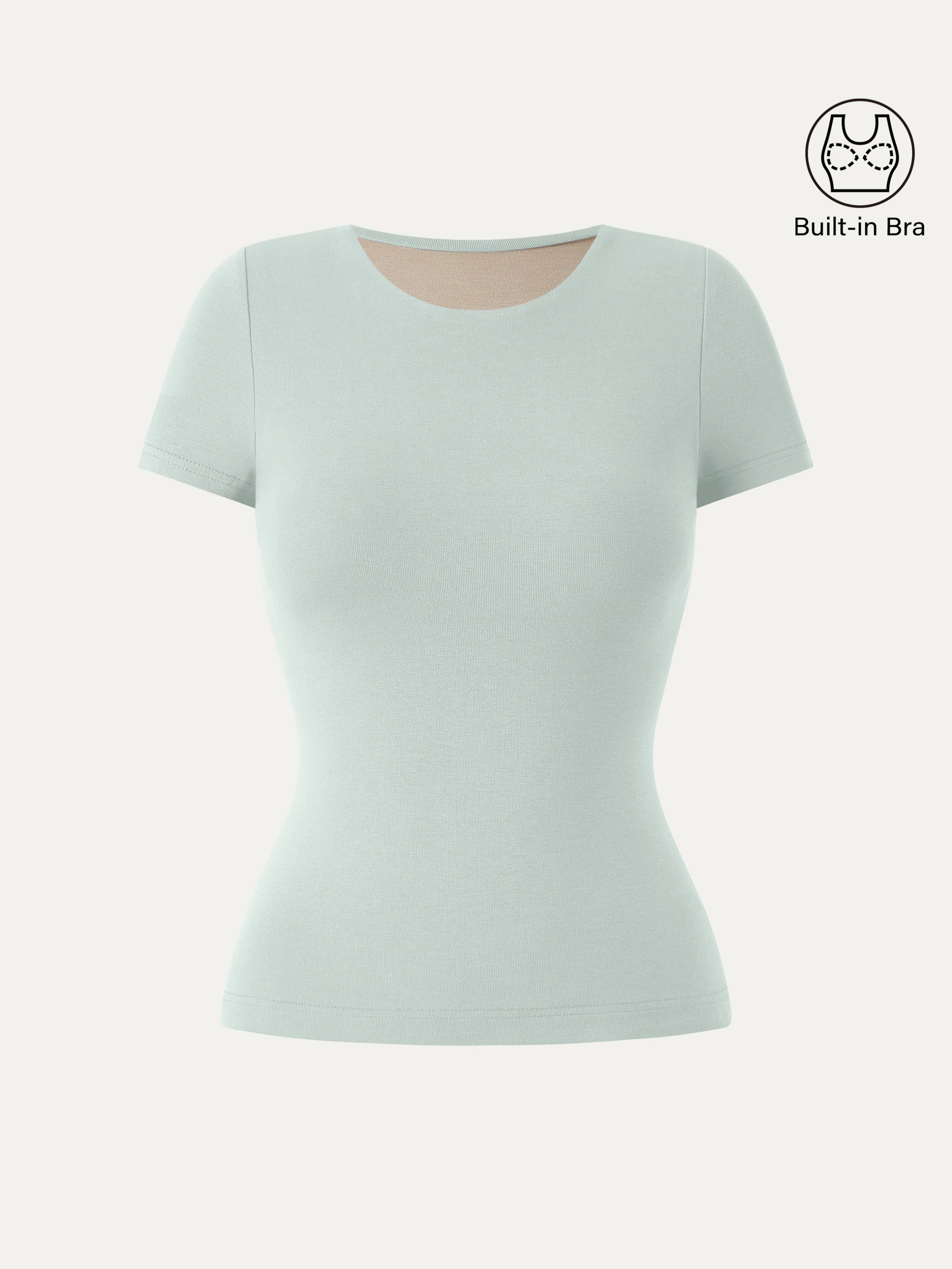 Crewneck Slimming Short Sleeve Breathable Brami