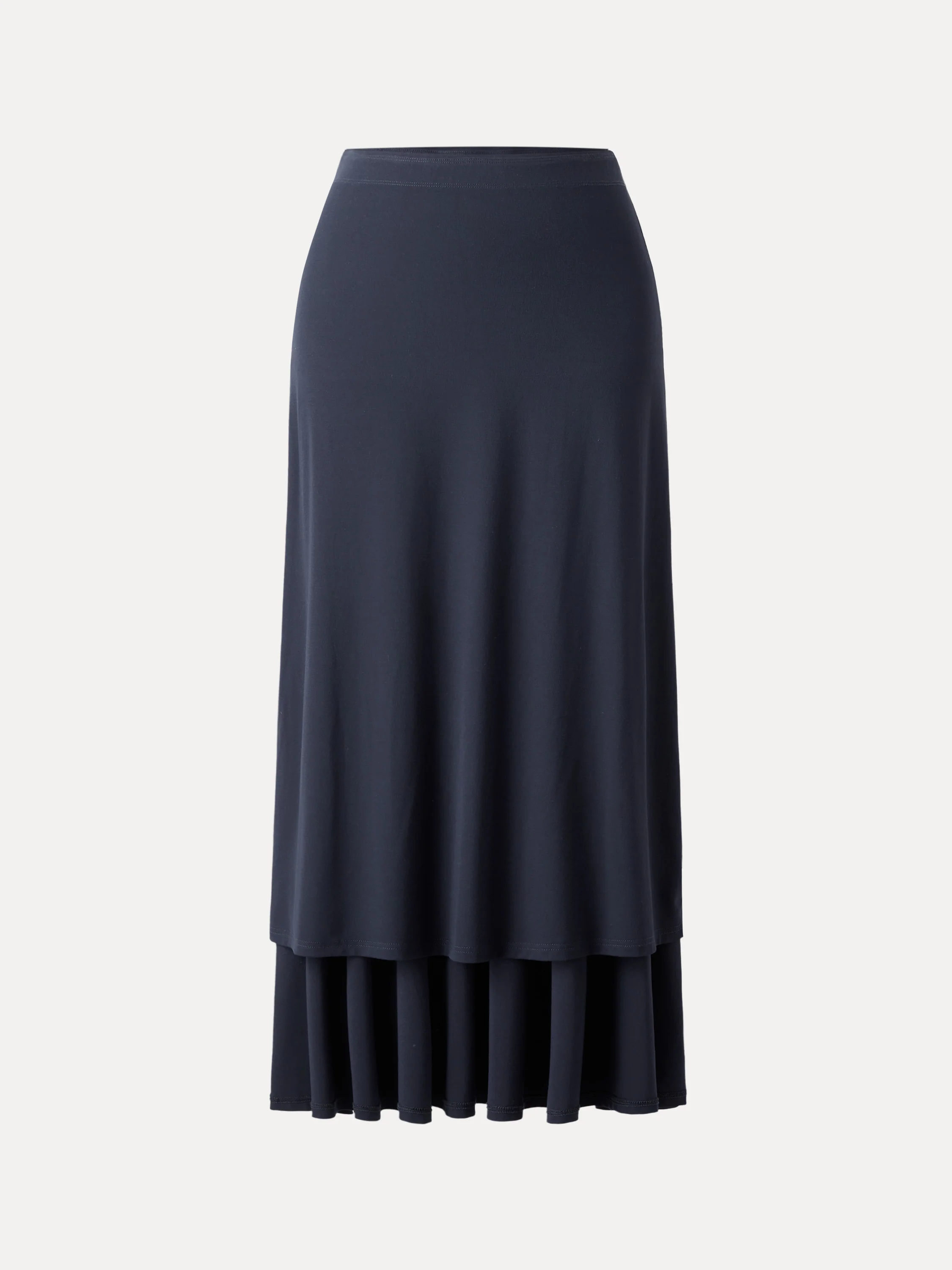 Super Soft Mid Rise A-line Ruched Maxi Skirt