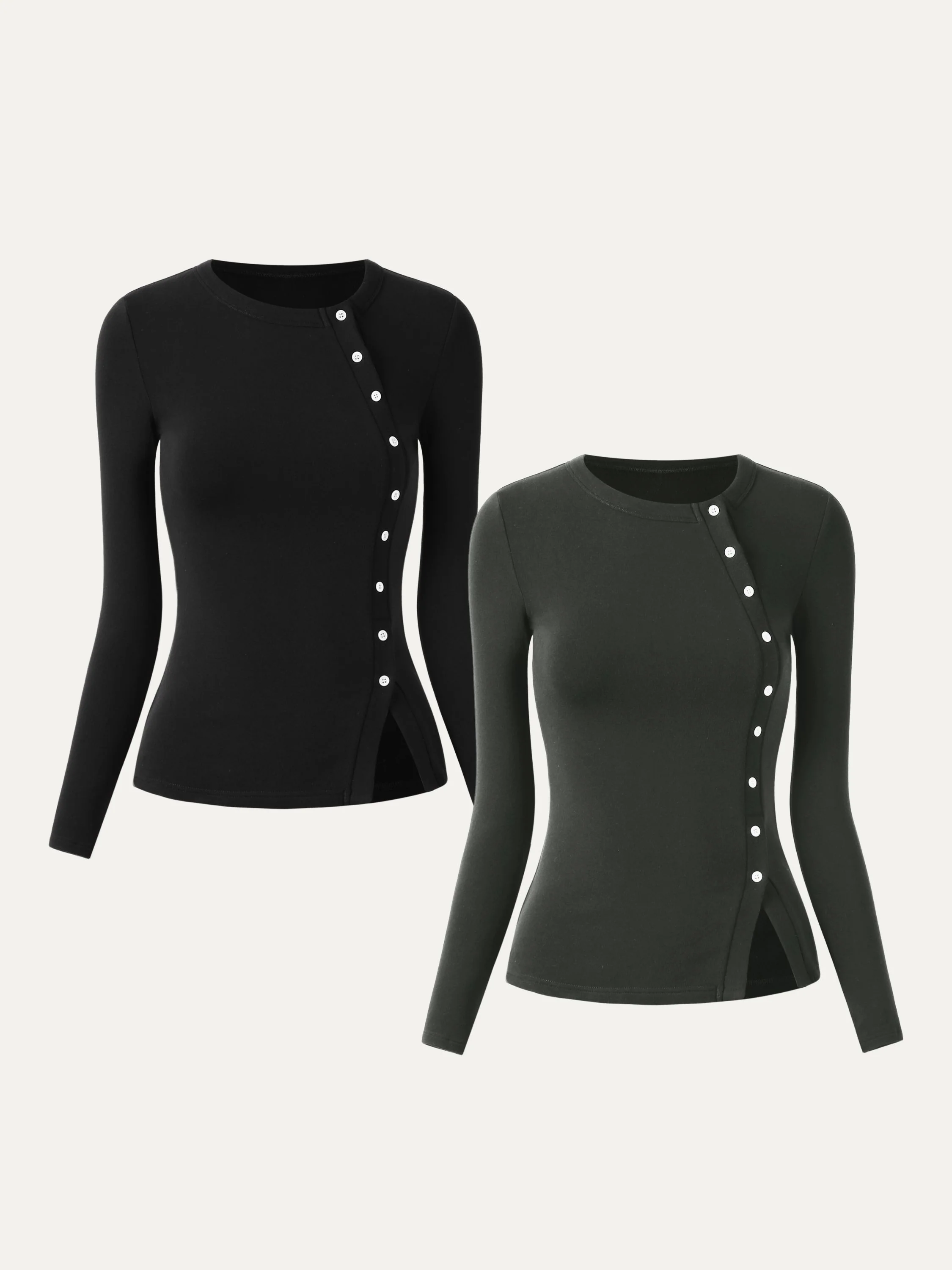 Asymmetrical Placket Top