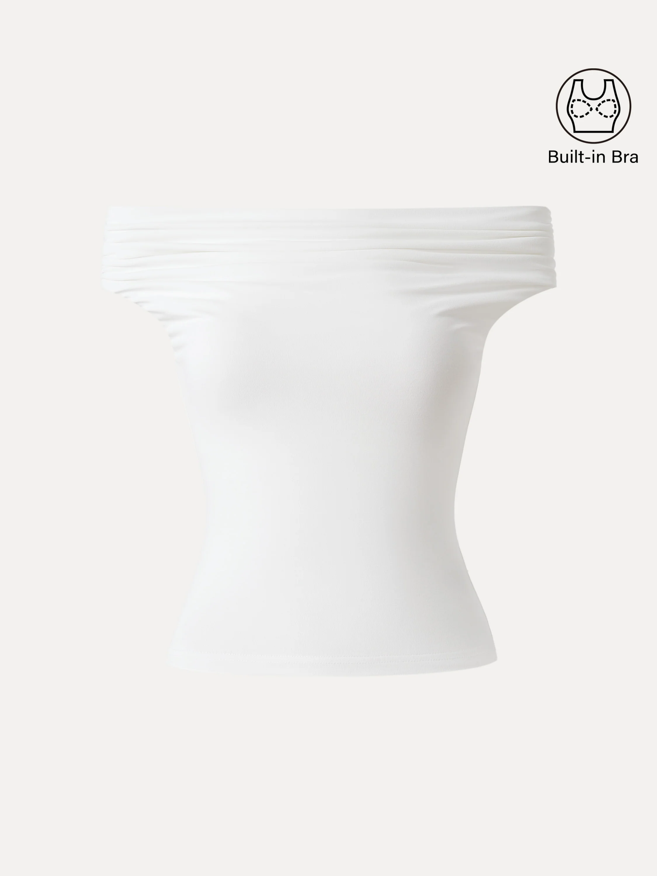 Ruched Off-shoulder New Airy Brami Top