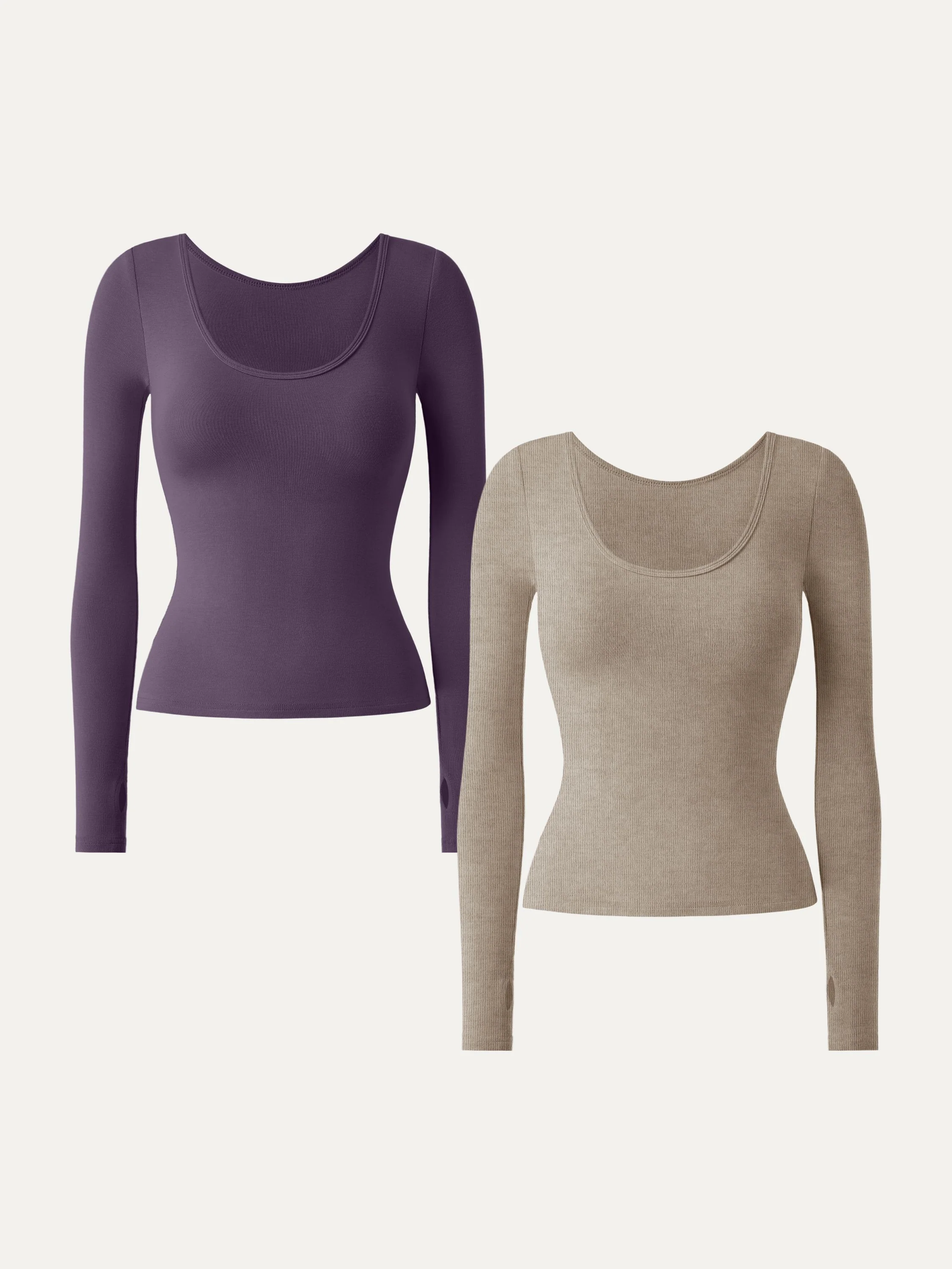 Lyocell Cashmere Multi-Wear Long Sleeve Top with Thumbholes