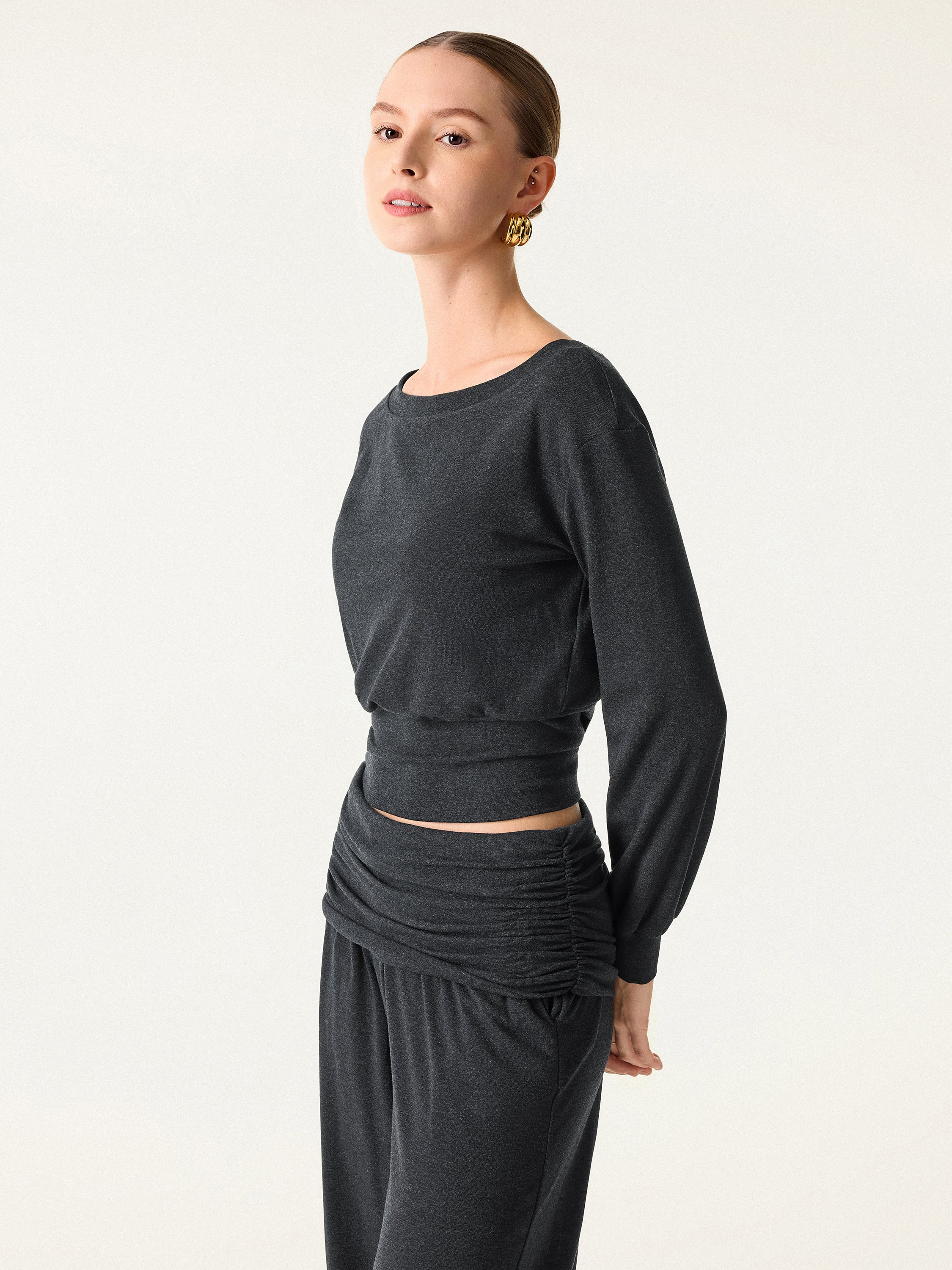 Non-itchy Wool Blend Boatneck Bra