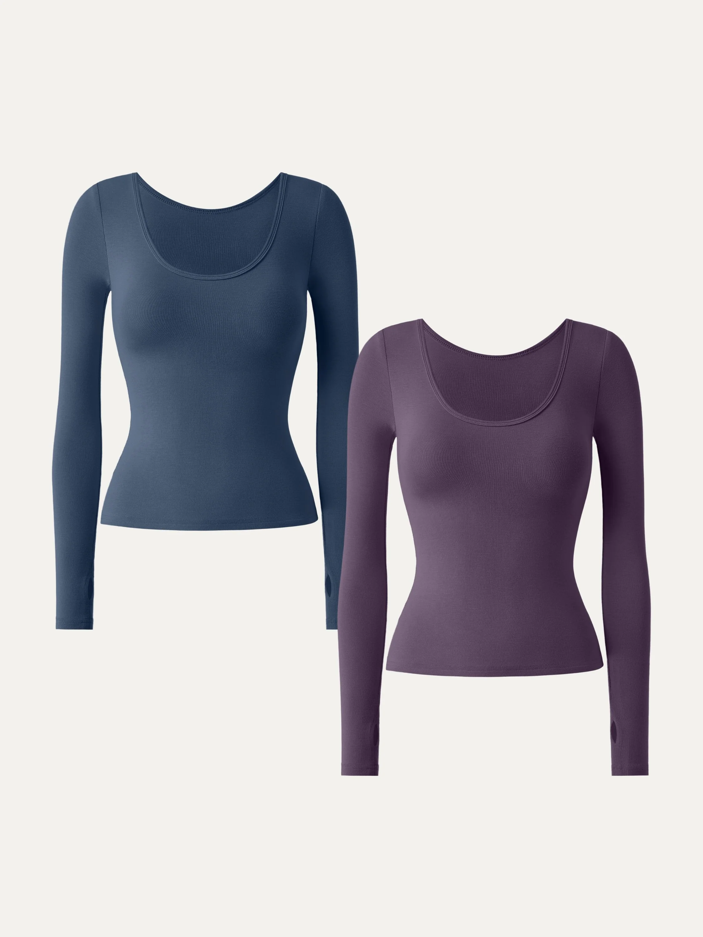 Lyocell Cashmere Multi-Wear Long Sleeve Top with Thumbholes