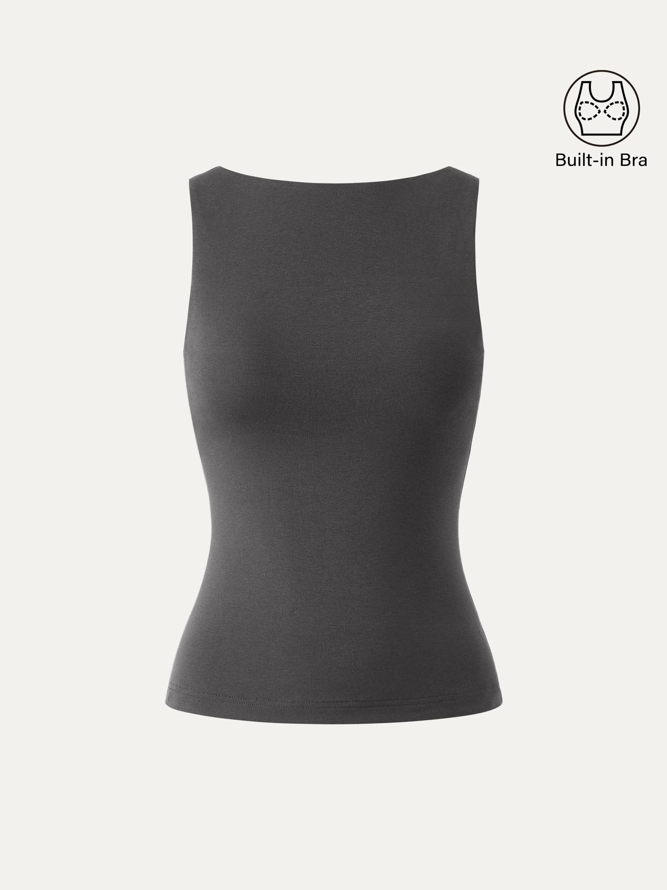 Soft Boatneck Breathable Bra Tank