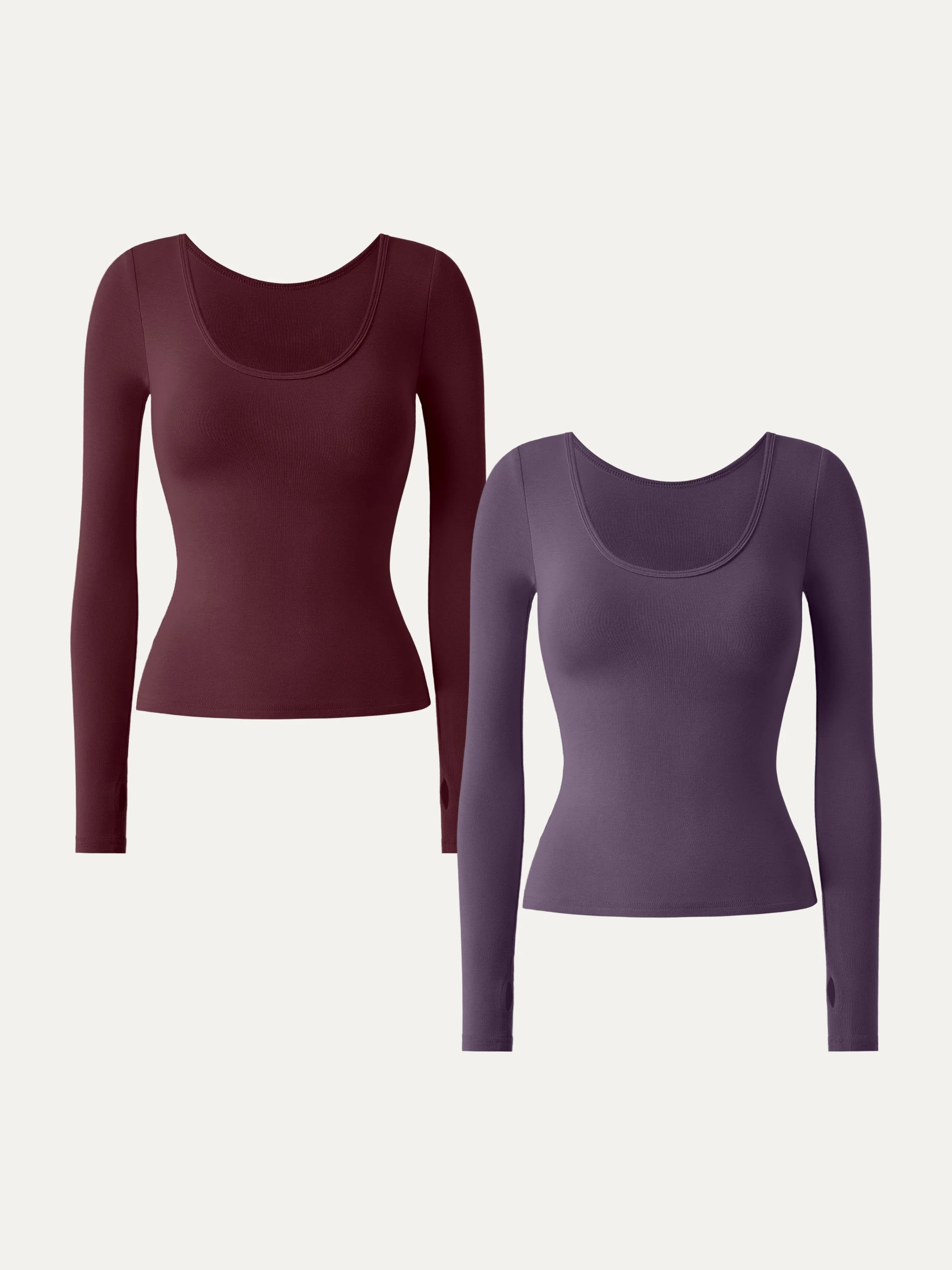 Lyocell Cashmere Multi-Wear Long Sleeve Top with Thumbholes