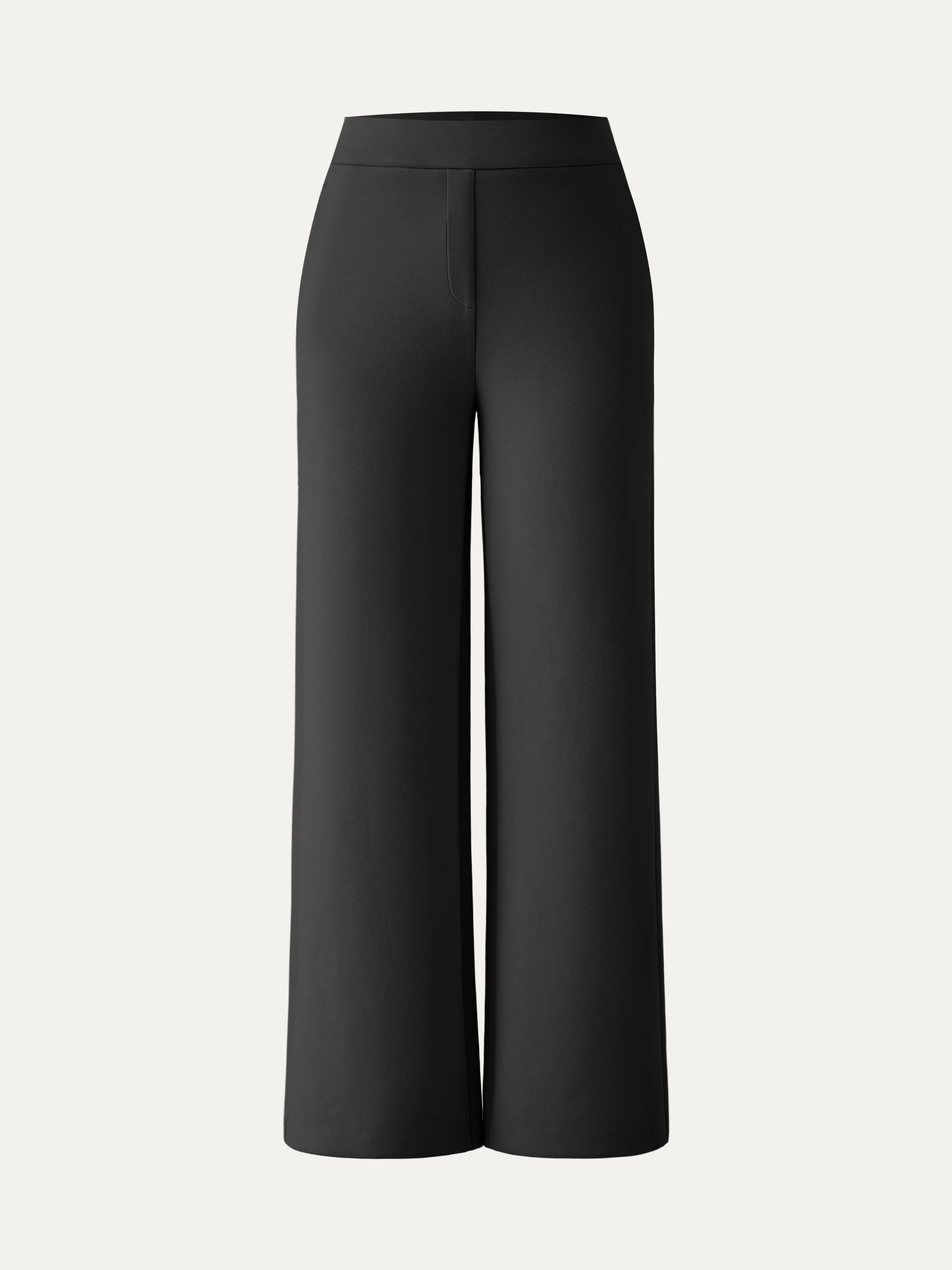 Textured Mid-Rise Pull-On Straight Pants with Pockets