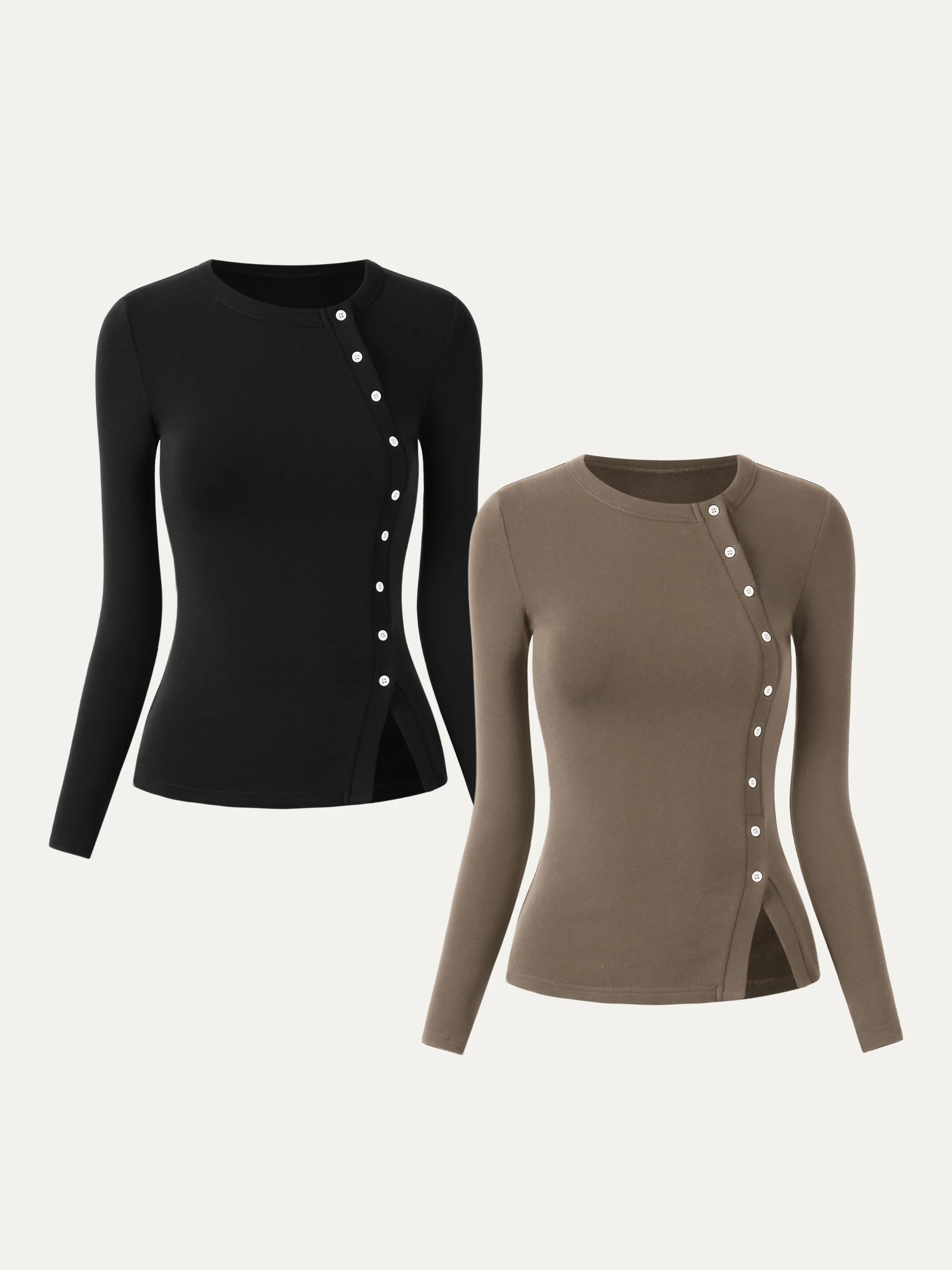 Asymmetrical Placket Top