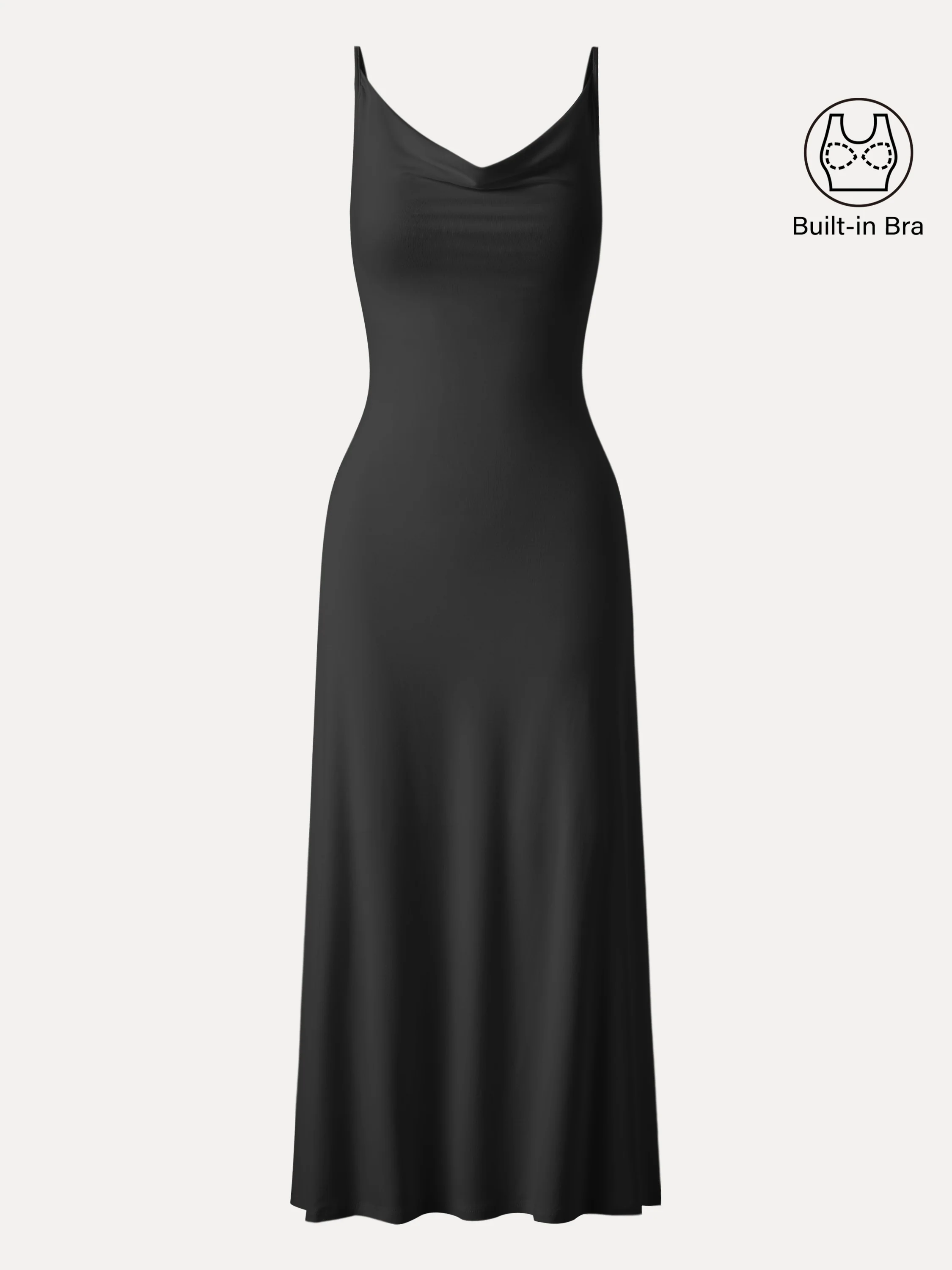 Easy Holiday Cowl Neck Midi Brami Dress