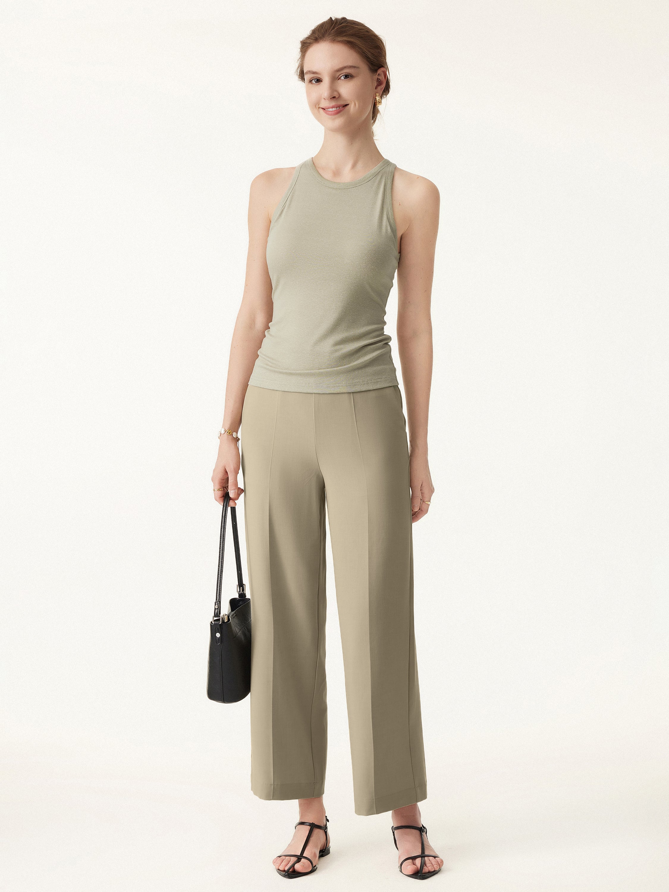 Stretch Linen Luxe Crewneck Airy Brami Tank