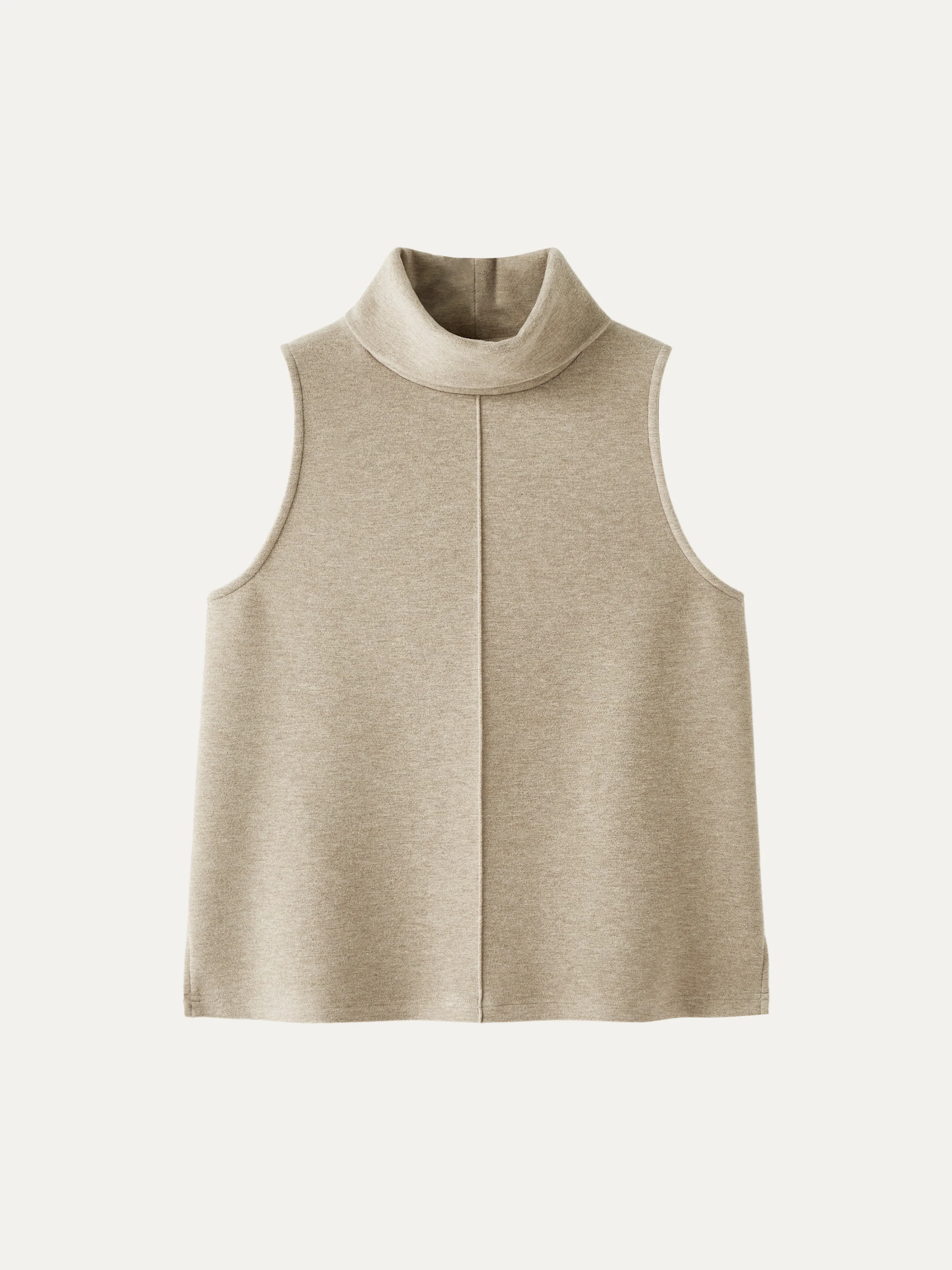 Turtleneck Split-Hem Top