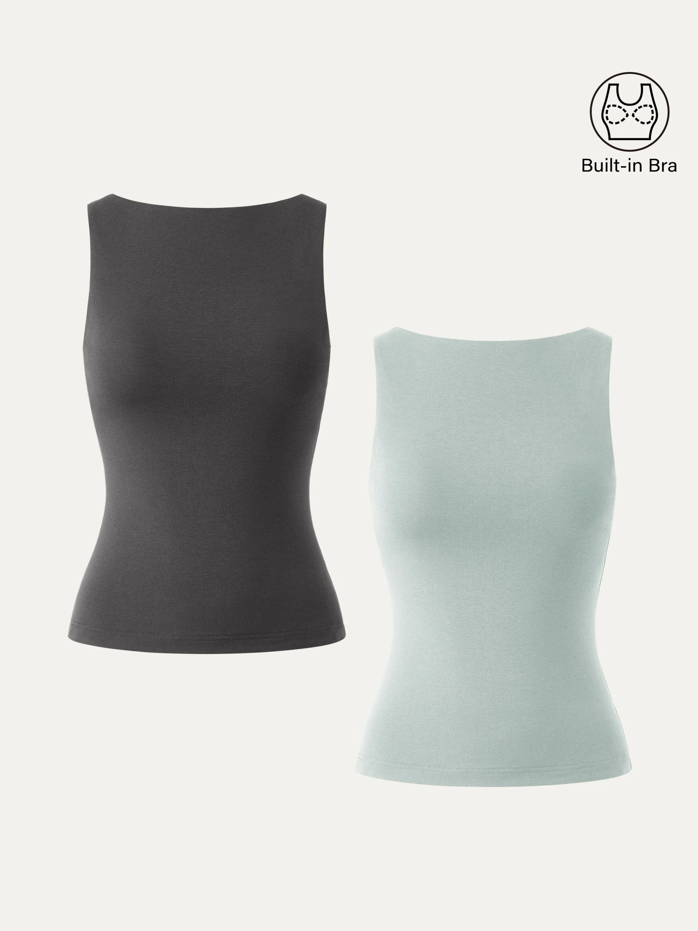 Soft Boatneck Breathable Bra Tank